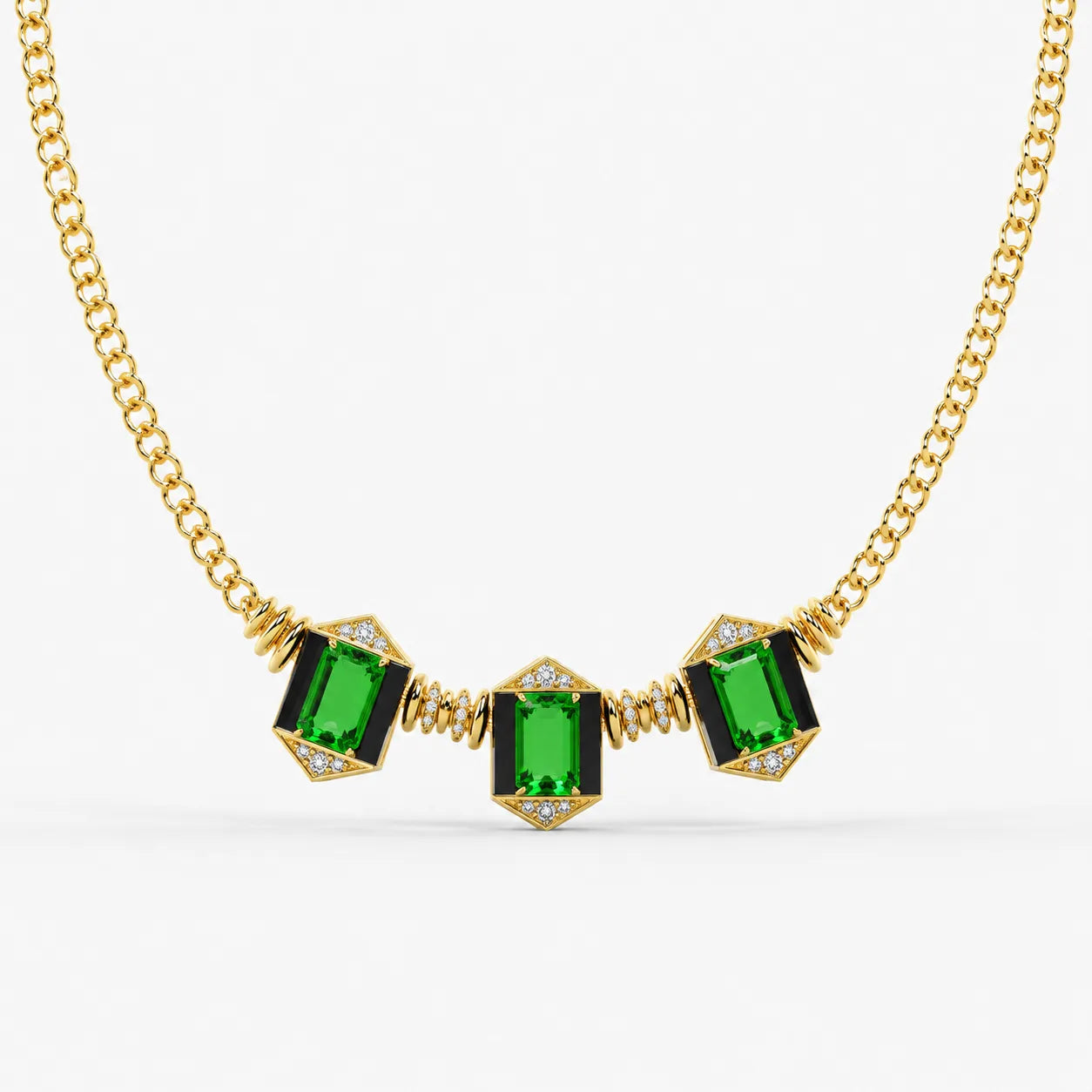 The Tri-Gem Collar Necklace