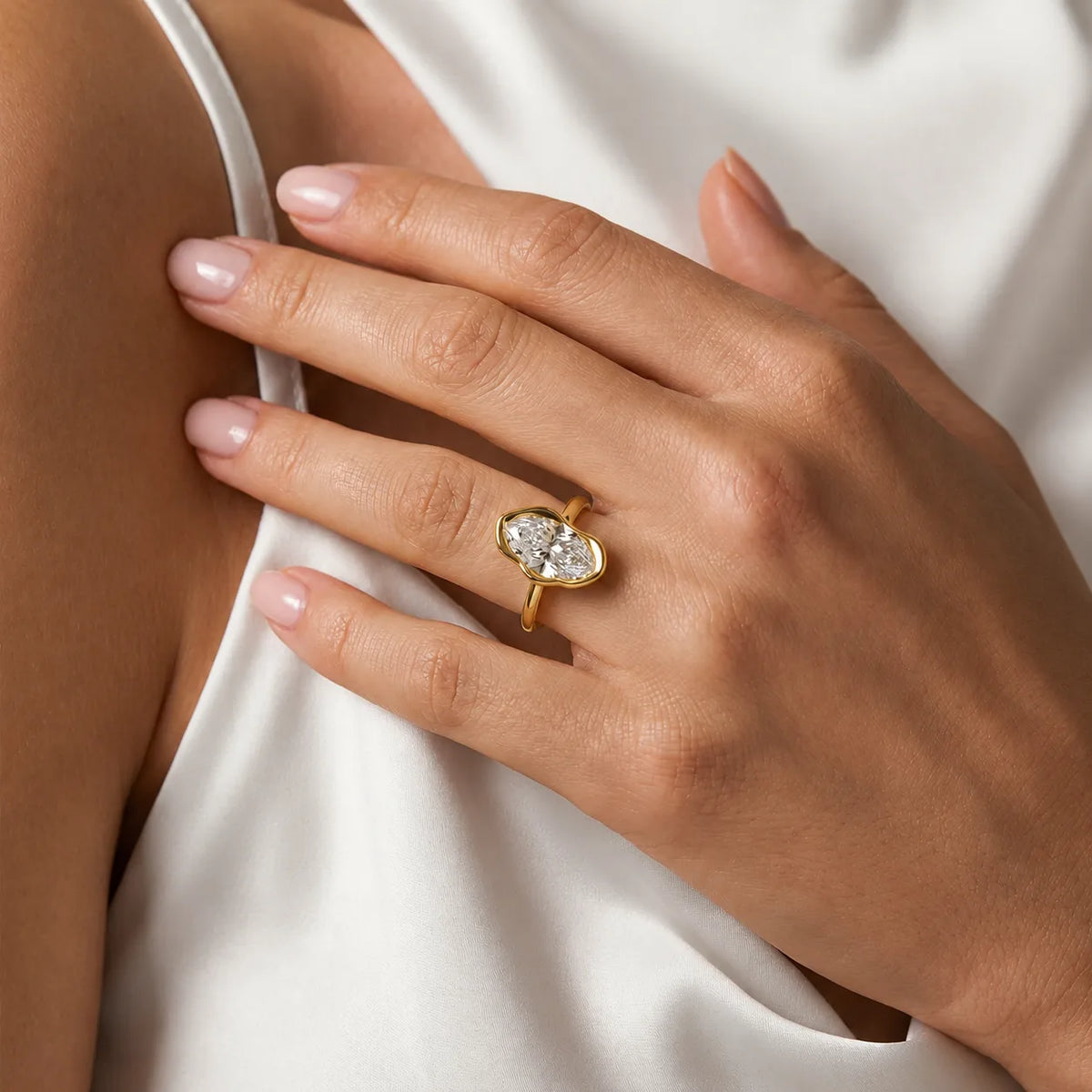 The Fluid Marquise Ring
