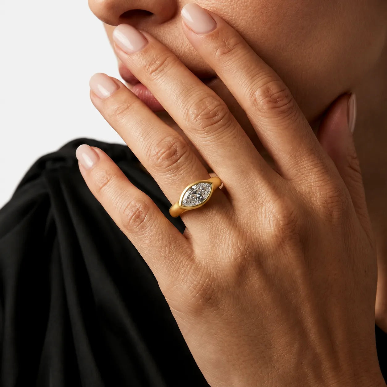 The Modern Marquise Bezel Ring