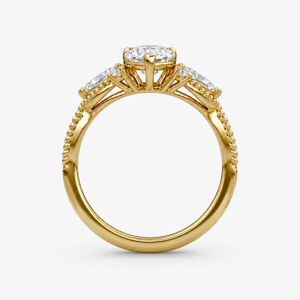 The Astra Bind Pear Solitaire Ring