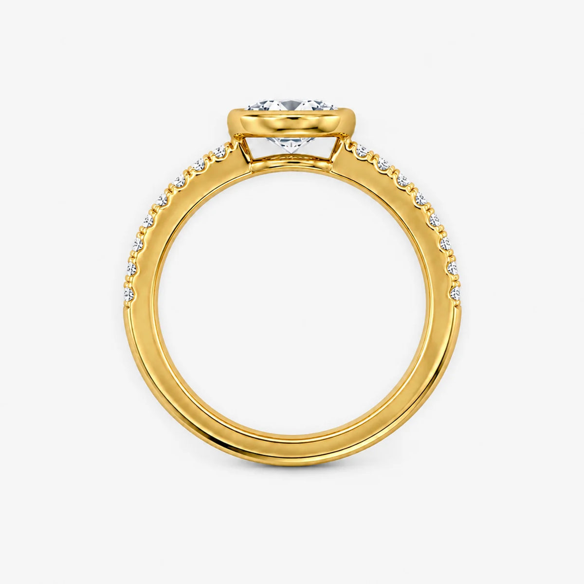 The Lux Ordo Lumiere Oval Bezel Pave Ring
