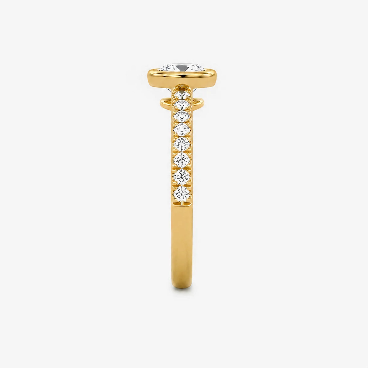 The Lux Ordo Lumiere Oval Bezel Pave Ring
