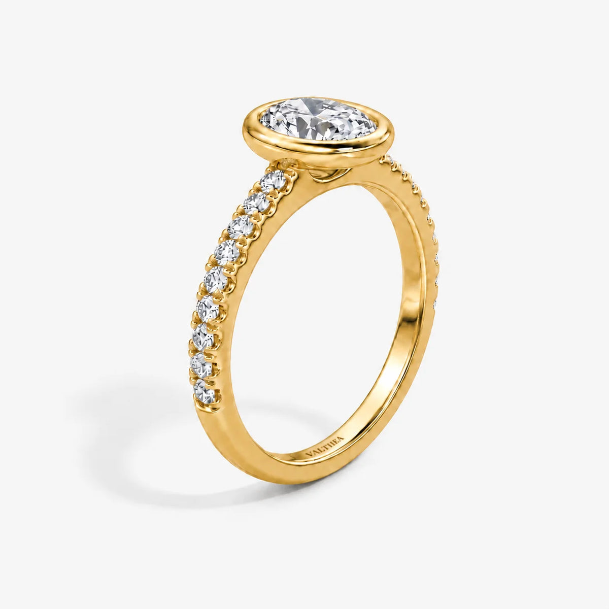 The Lux Ordo Lumiere Oval Bezel Pave Ring