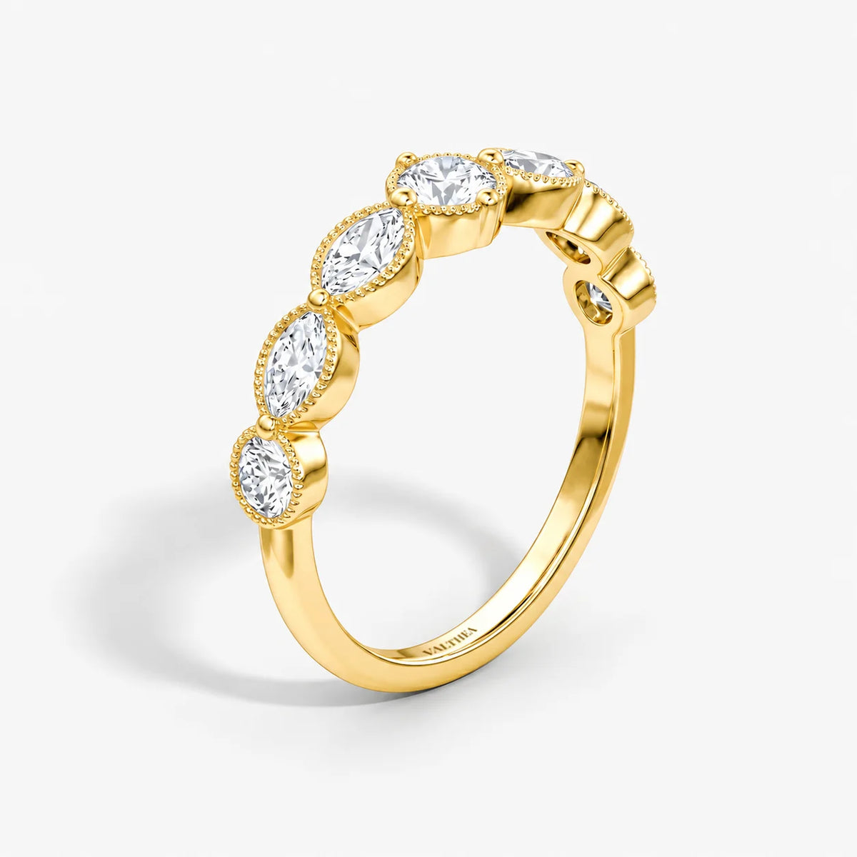 The Cor Lux Ordo Marquise Milgrain Pave Eternity Ring
