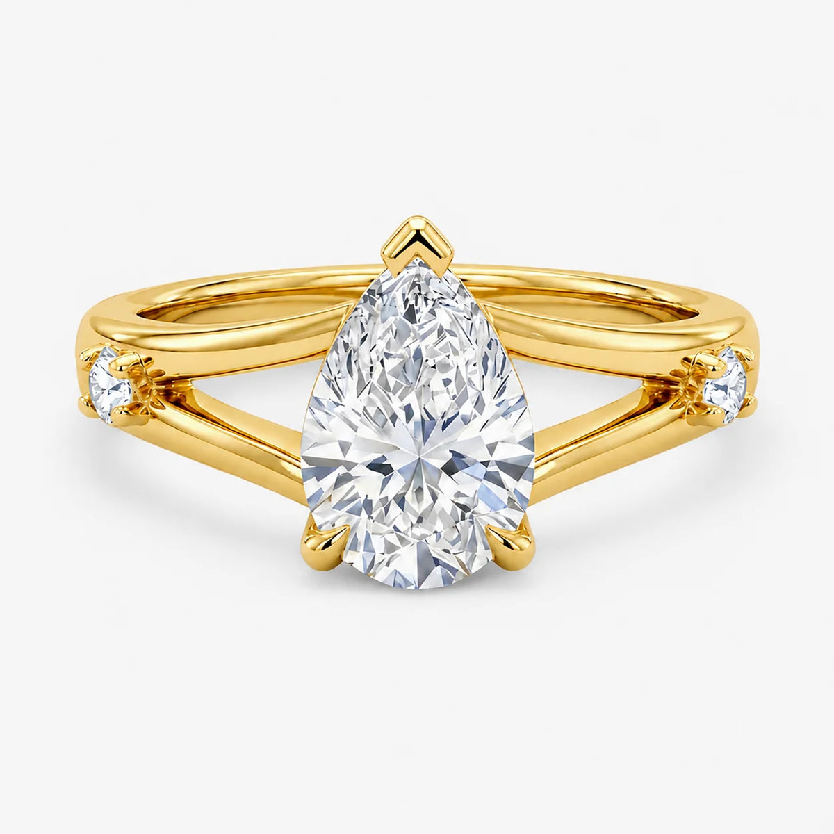 The Circulus Lumiere Pear Solitaire Ring