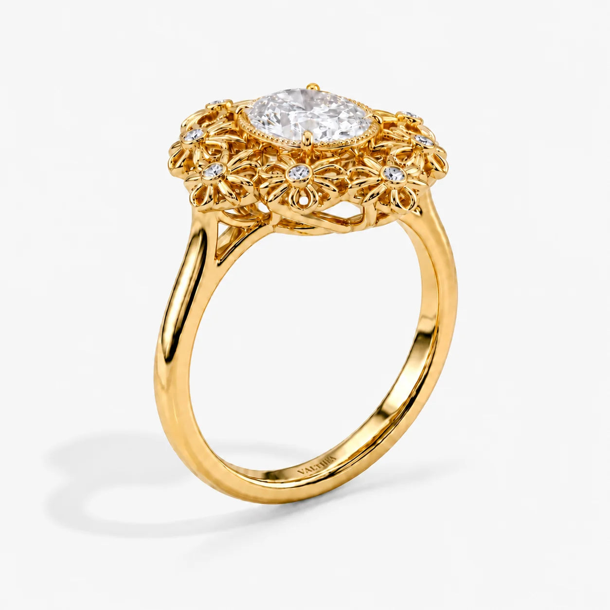 The Lux Ordo Lumiere Oval Filigree Cross Power Ring