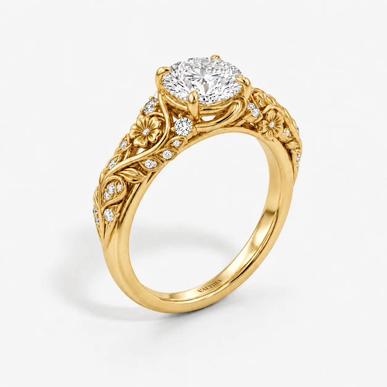 The Clementia Lumiere Round Filigree Floral Ring