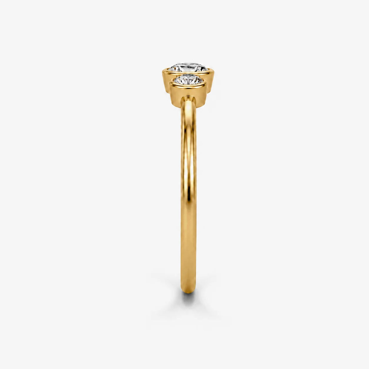 The Cor Fluctus Triple Heart Pave Ring