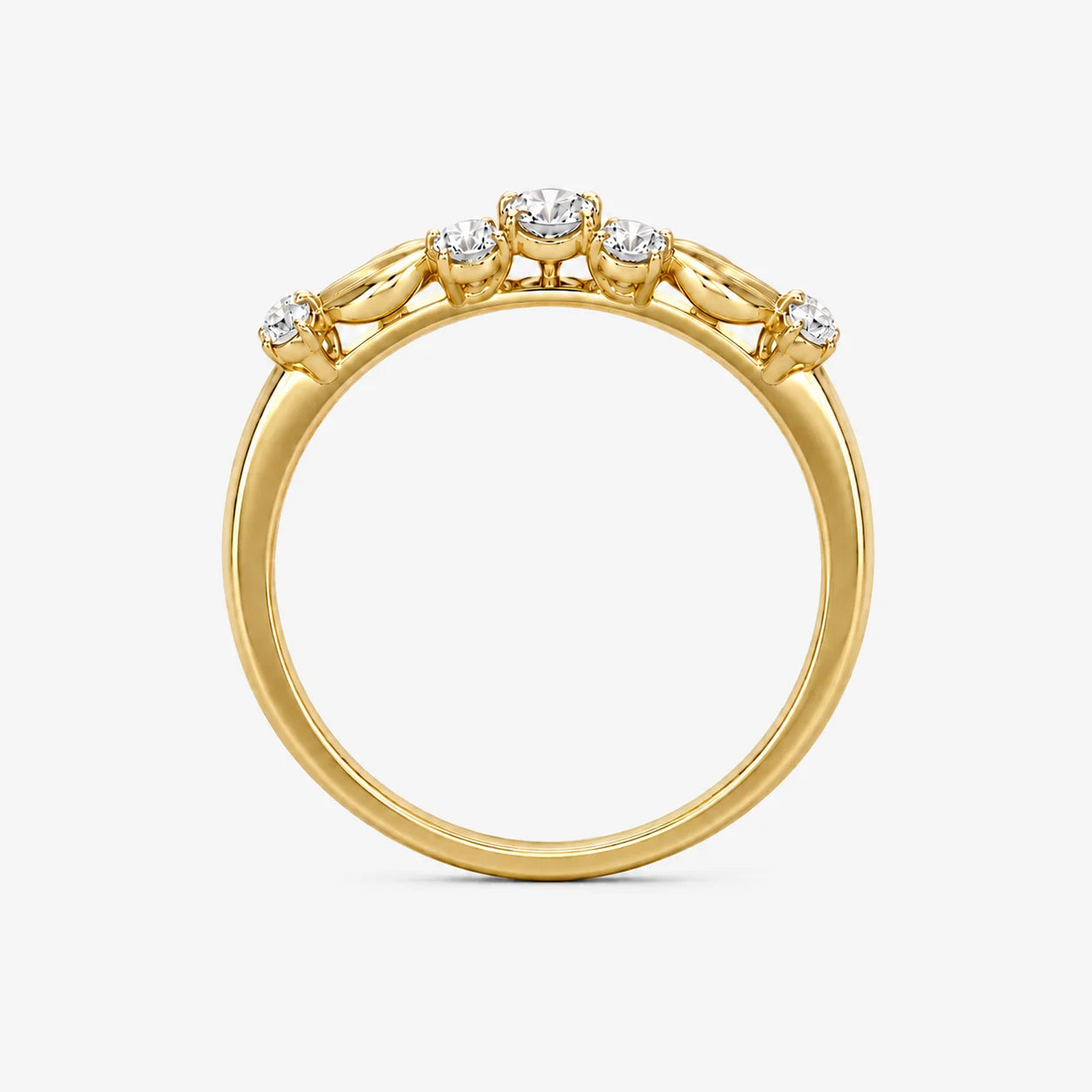 The Lux Ordo Lumiere Round Leaf Pave Ring