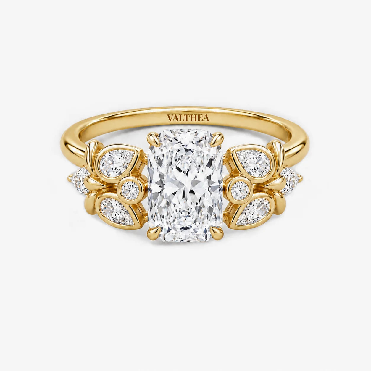 The Filigree Lumiere Emerald Cut Solitaire Ring
