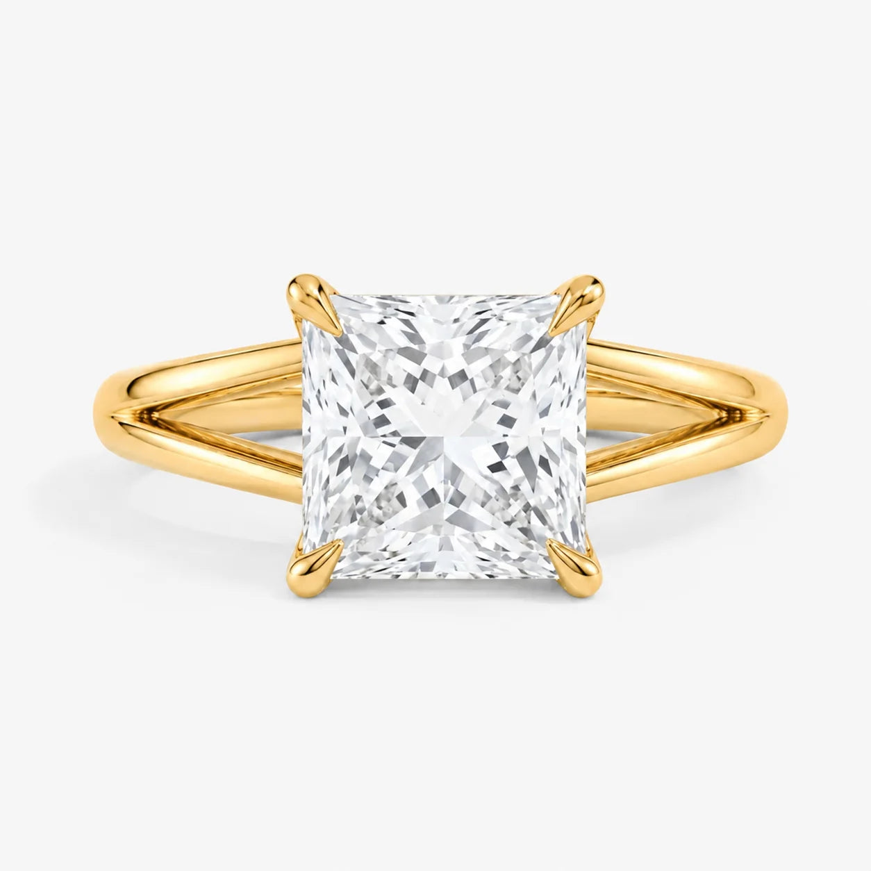 The Cubis Cushion Split-Shank Solitaire Ring