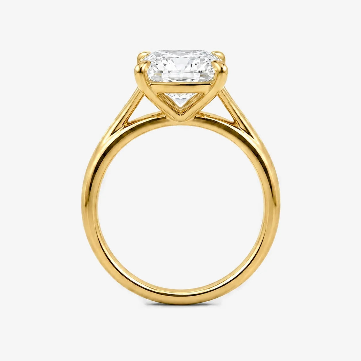The Cubis Cushion Split-Shank Solitaire Ring