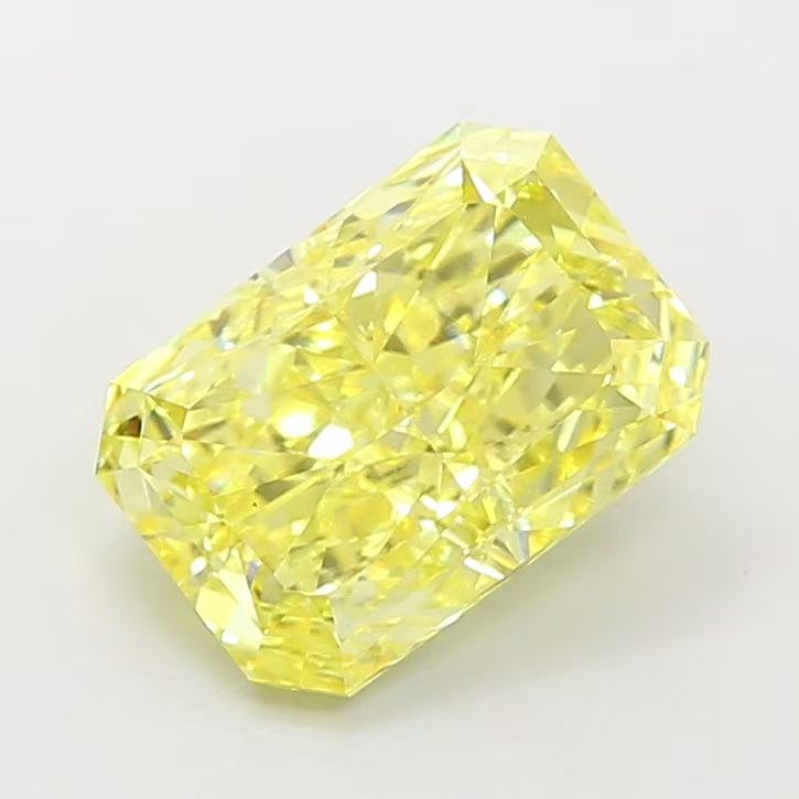 2.79 Carat Yellow Radiant Diamond