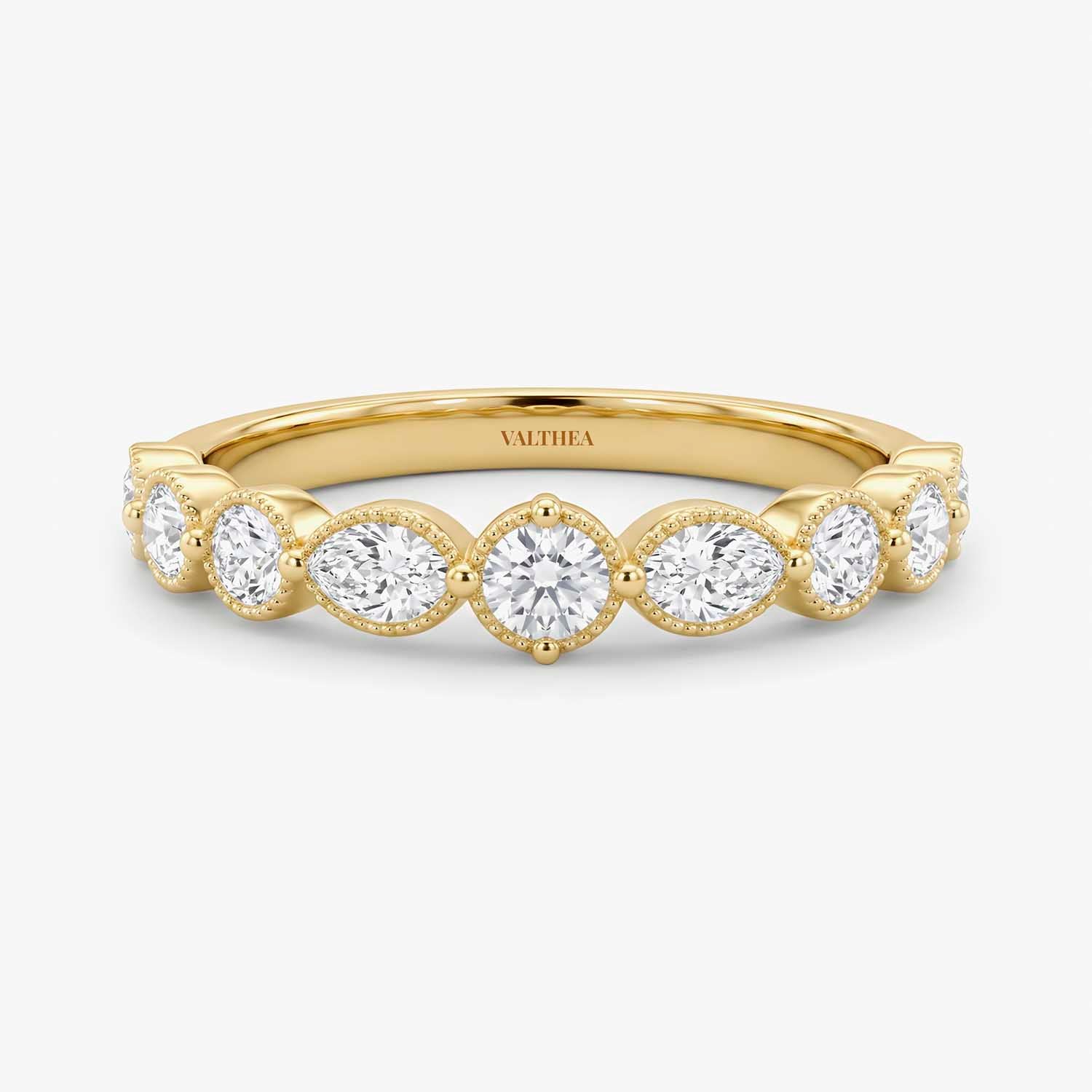 The Cor Lux Ordo Marquise Milgrain Pave Eternity Ring