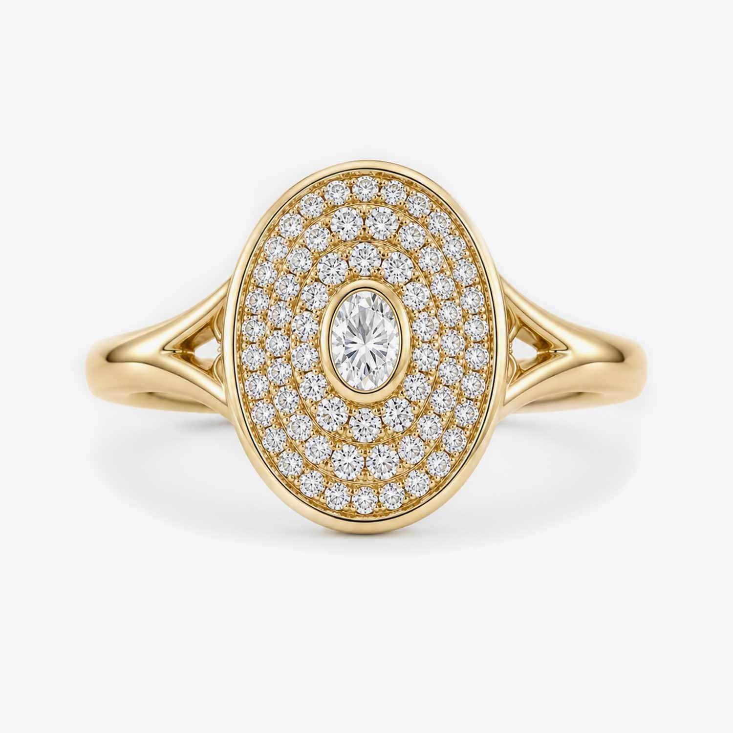 The Lux Ordo Lumiere Scutum Pave Ring