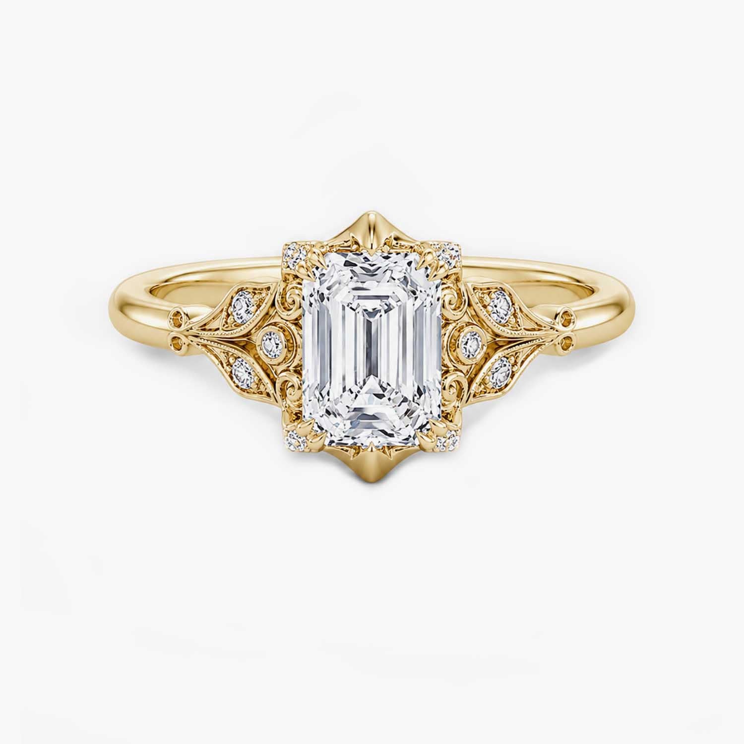 The Clementia Lumiere Radiant Cut Filigree Royal Power Ring