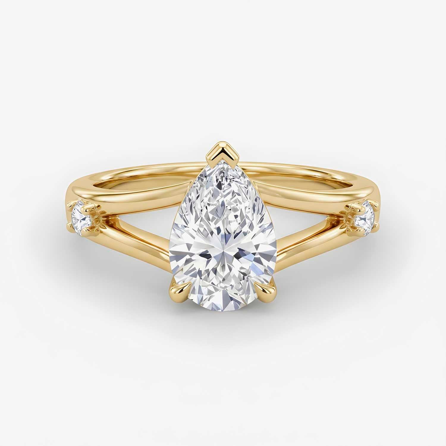 The Circulus Lumiere Pear Solitaire Ring