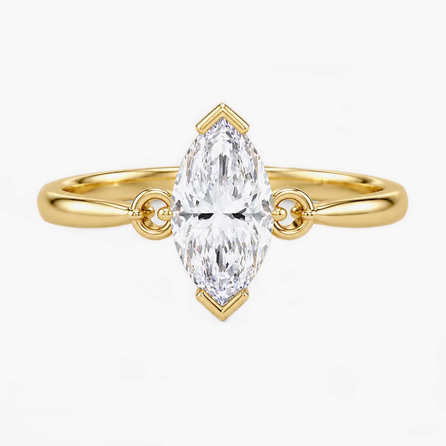 The Lumiere Marquise Bezel Solitaire Ring
