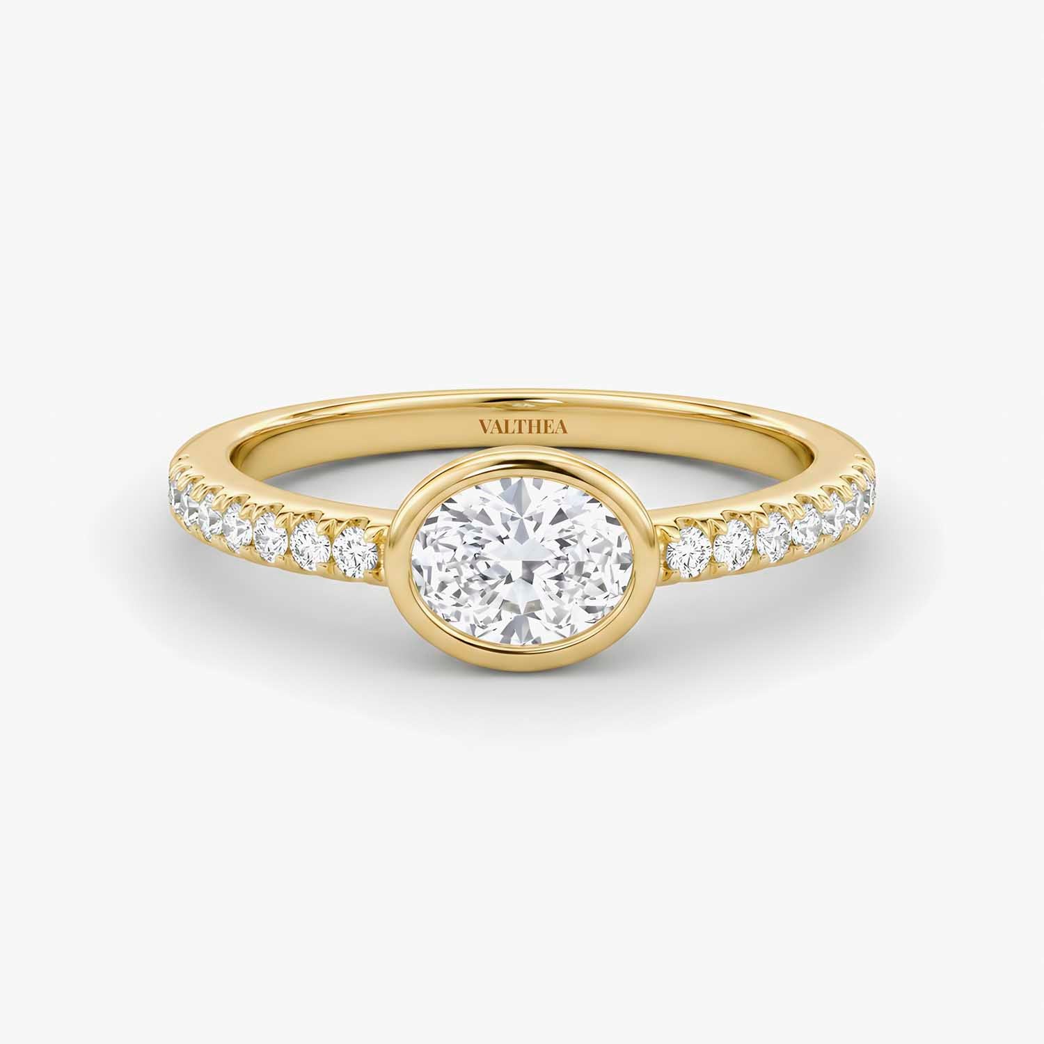 The Lux Ordo Lumiere Oval Bezel Pave Ring