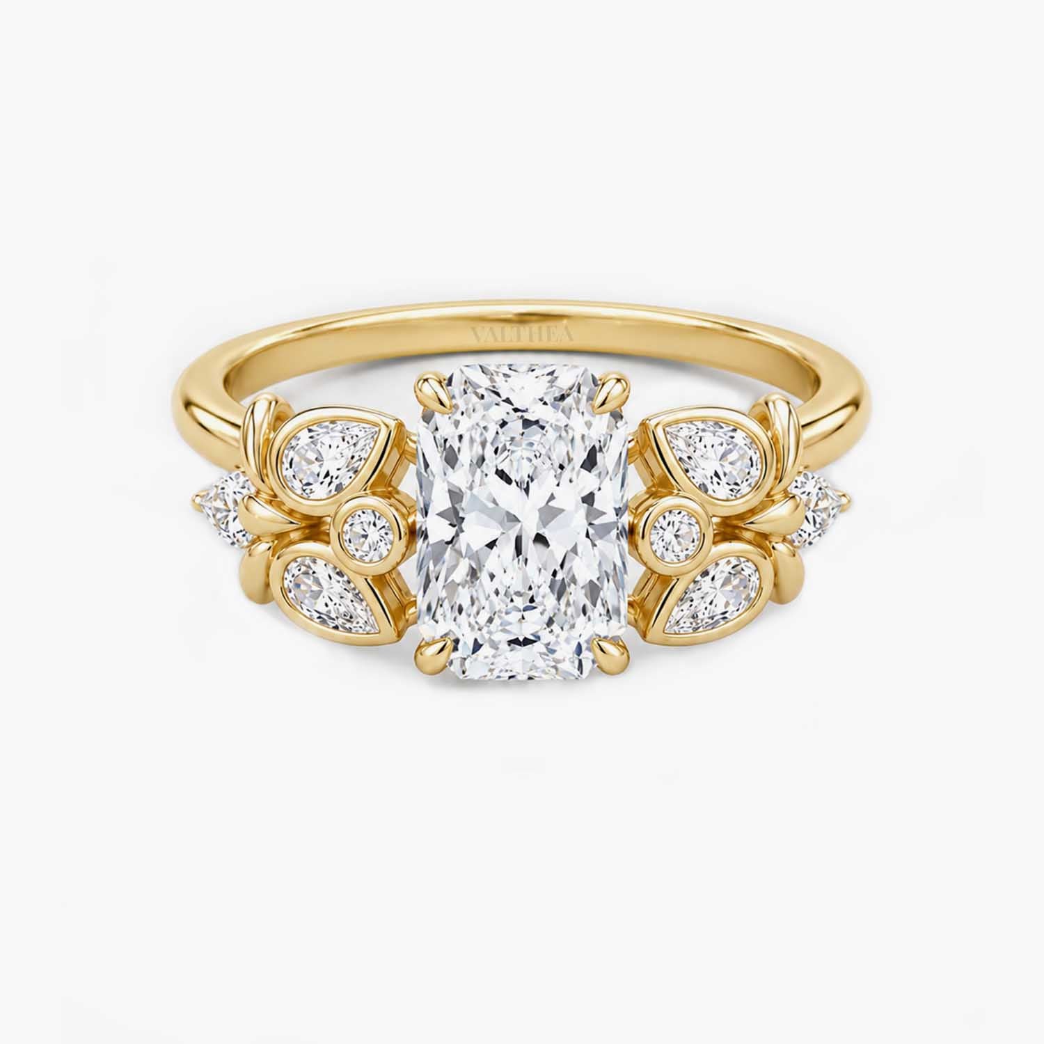 The Filigree Lumiere Emerald Cut Solitaire Ring