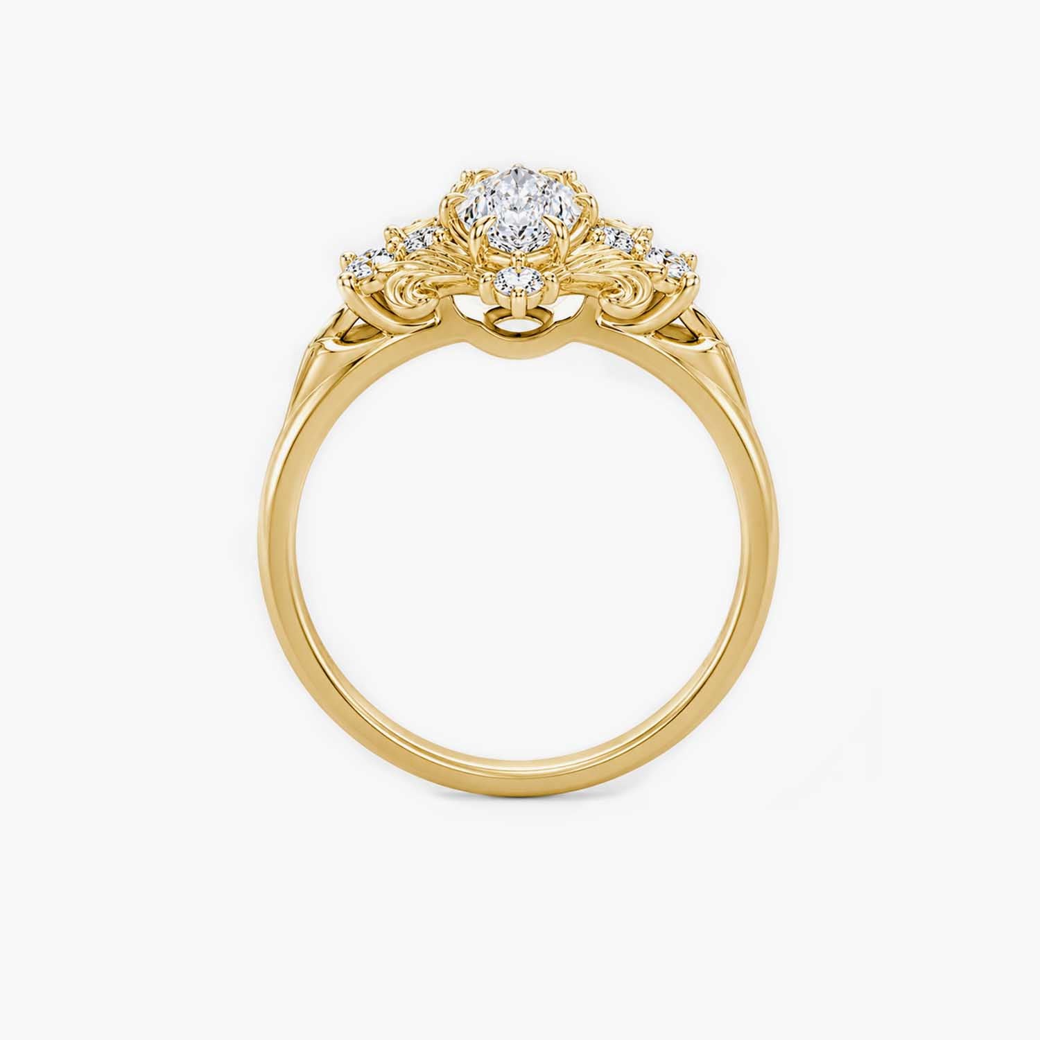 The Clementia Lumiere Marquise Filigree Royal Power Ring