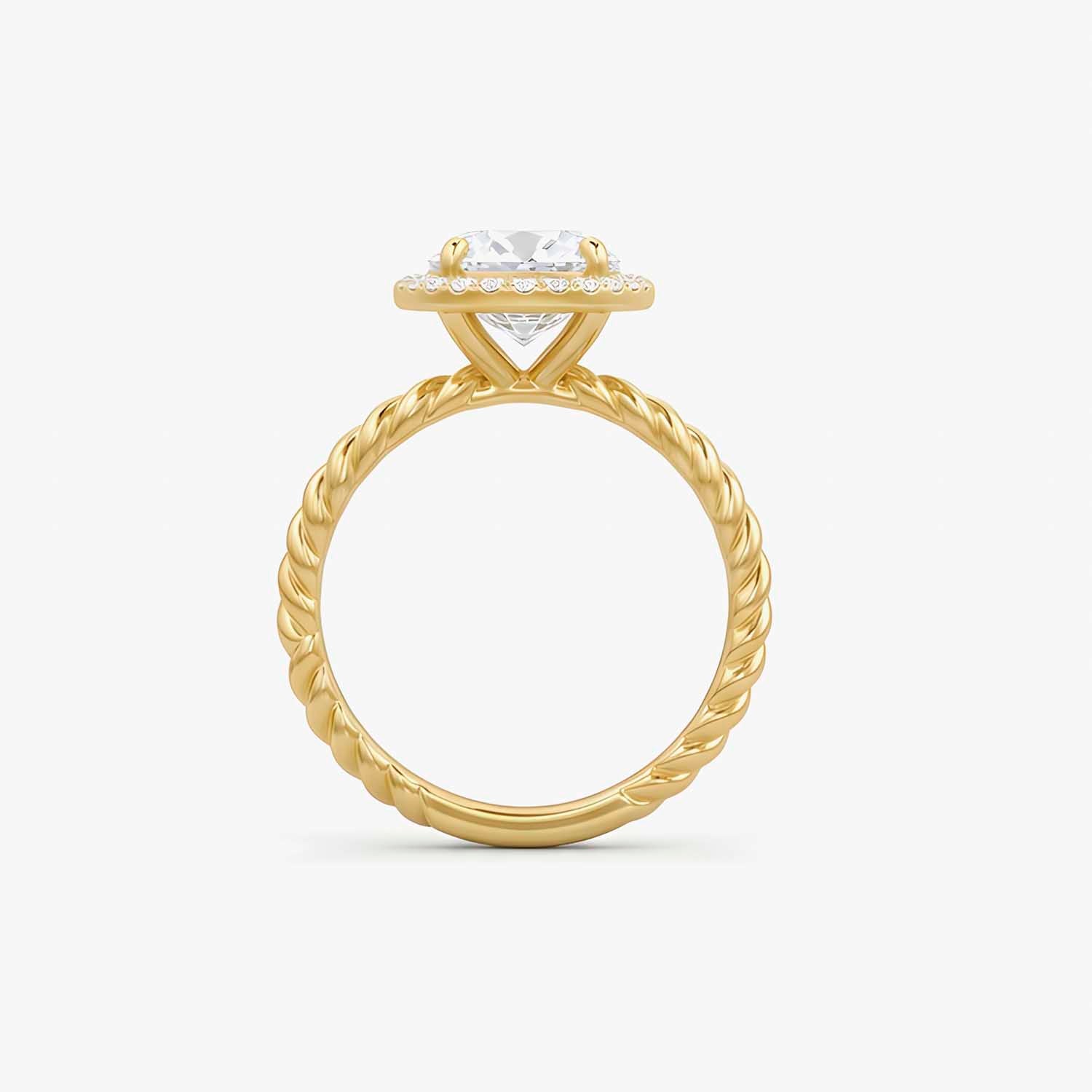 The Lumiere Corda Oval Halo Solitaire Ring