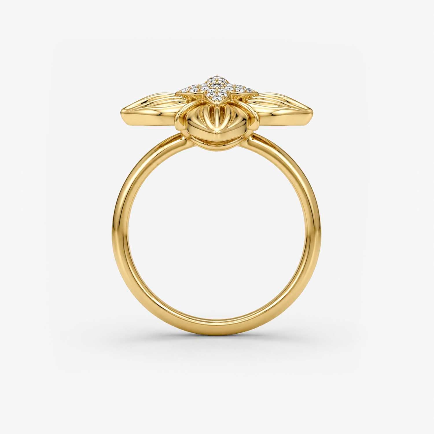 The Luminis Clementia Cross Floral Filigree Ring