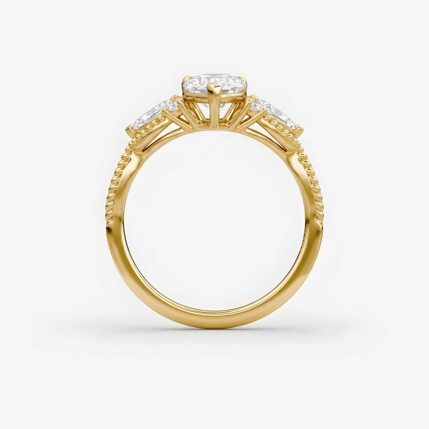 The Astra Bind Pear Solitaire Ring