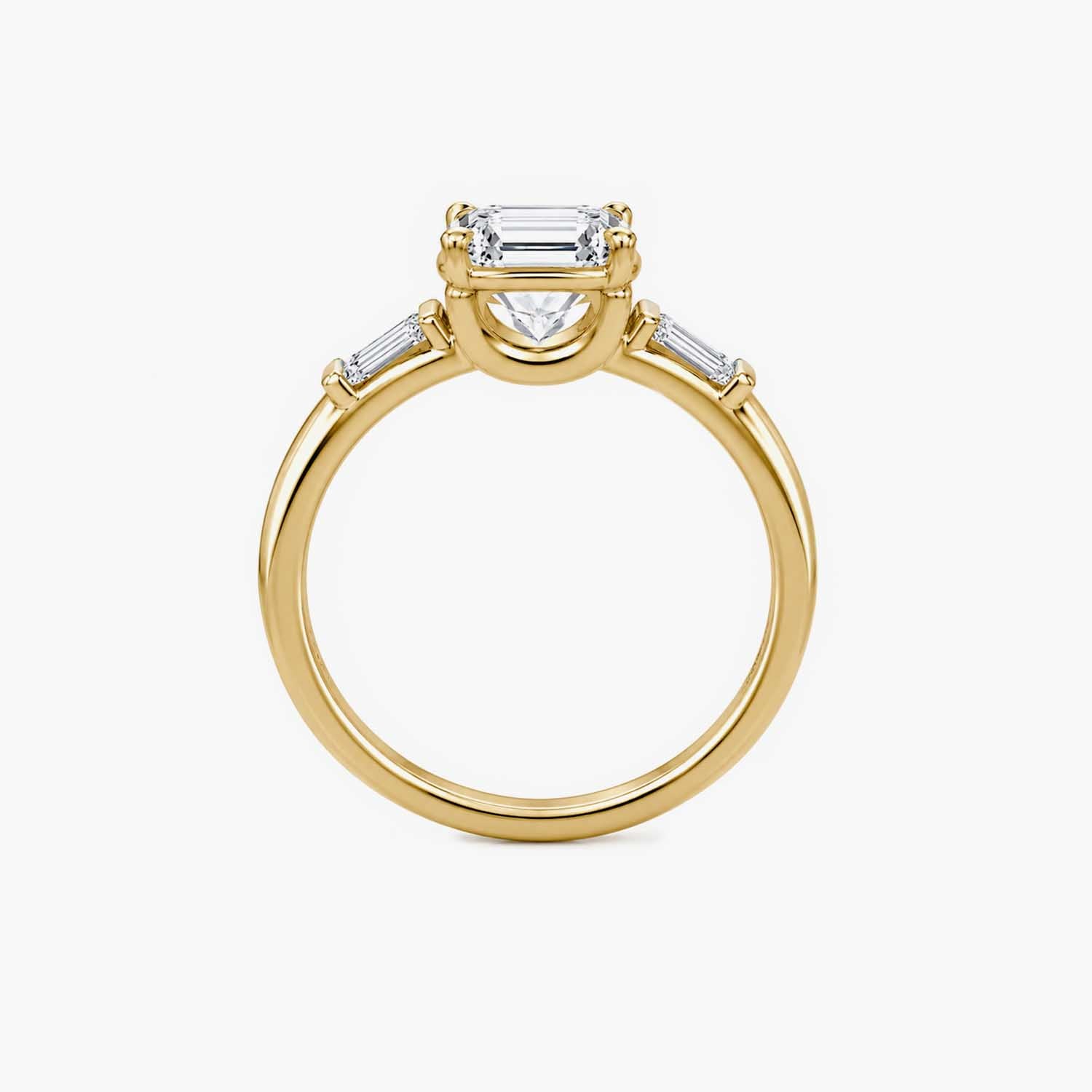 The Edge Emerald Cut Three-Stone Solitaire Ring