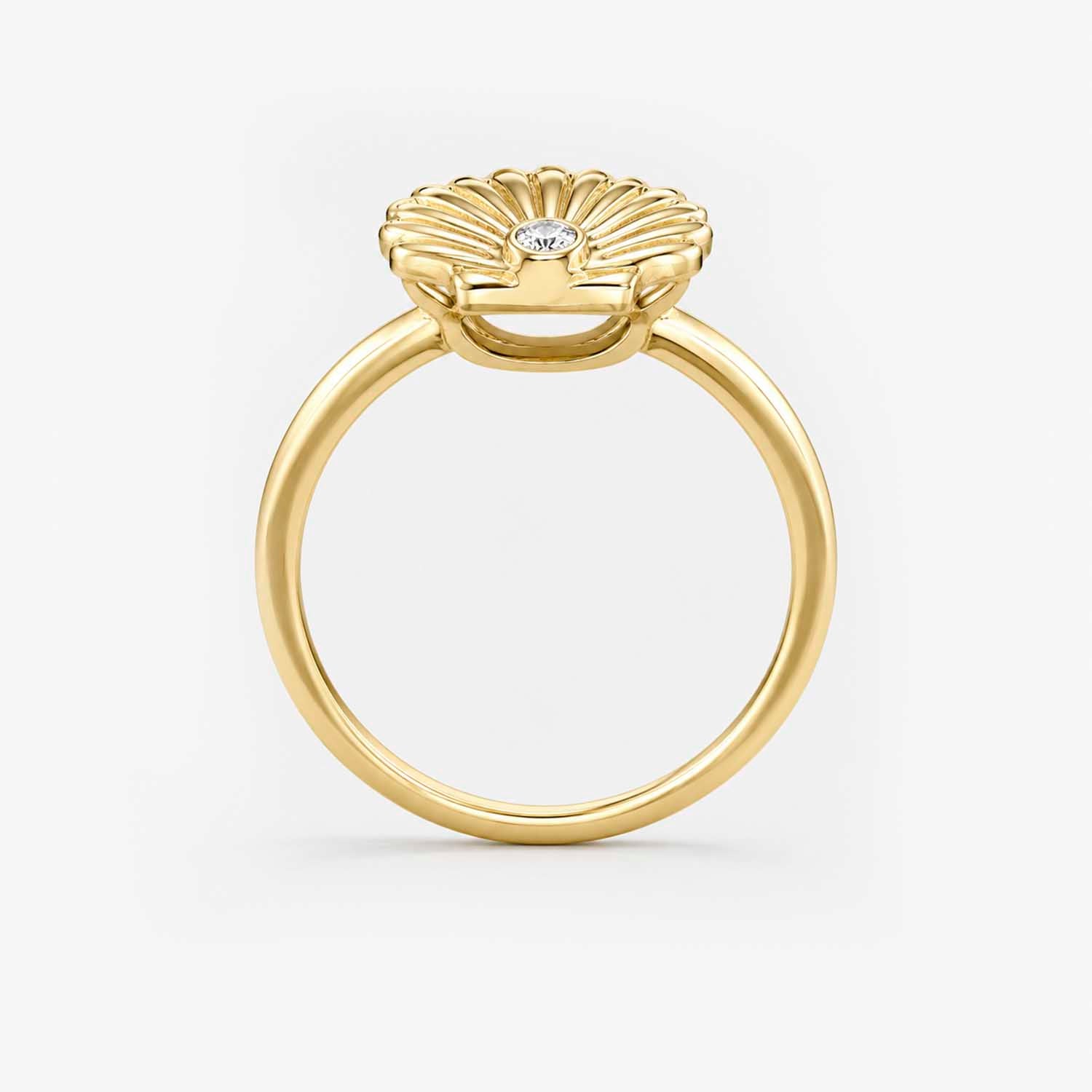 The Lux Ordo Fluctus Shell Diamond Ring
