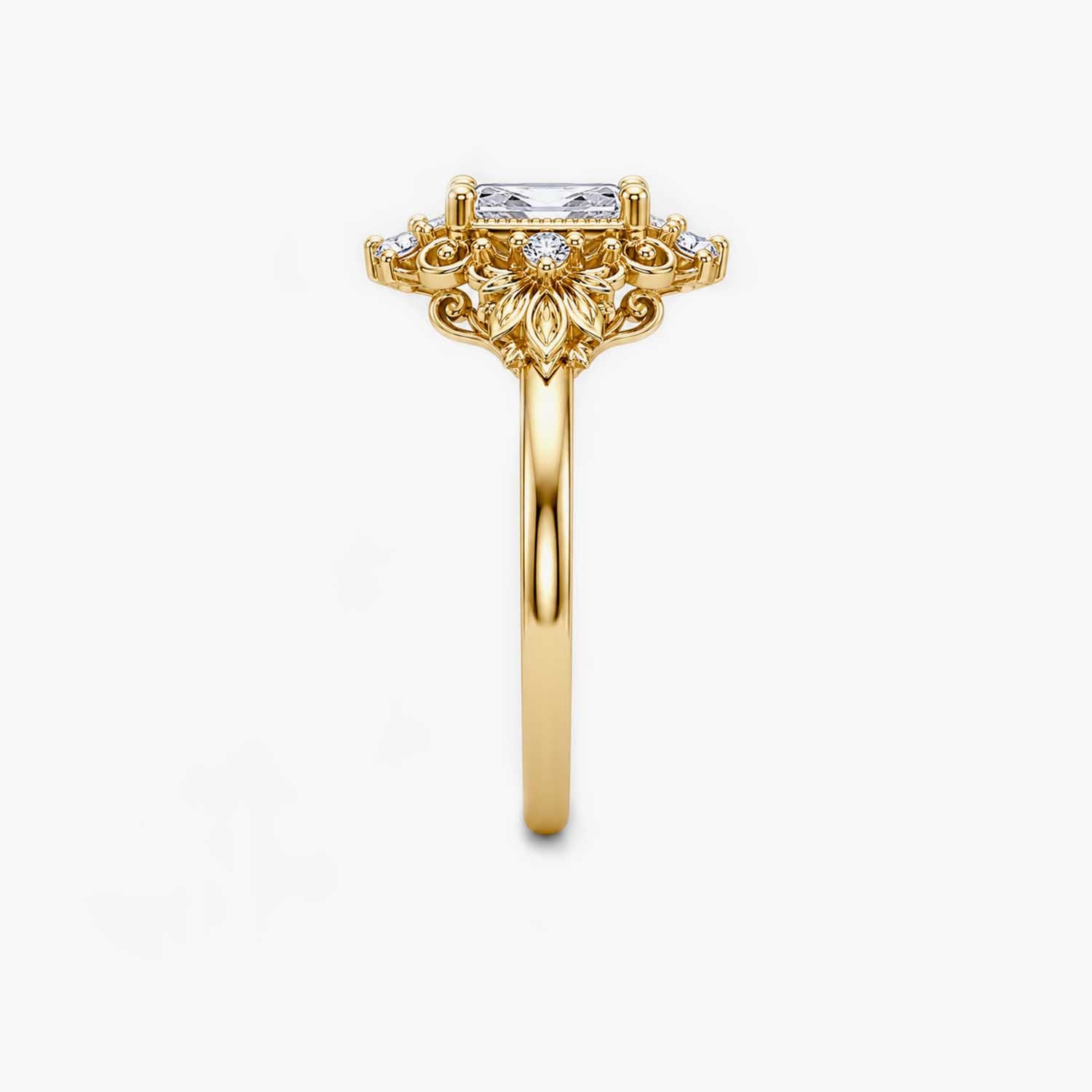 The Clementia Lumiere Radiant Cut Filigree Ring