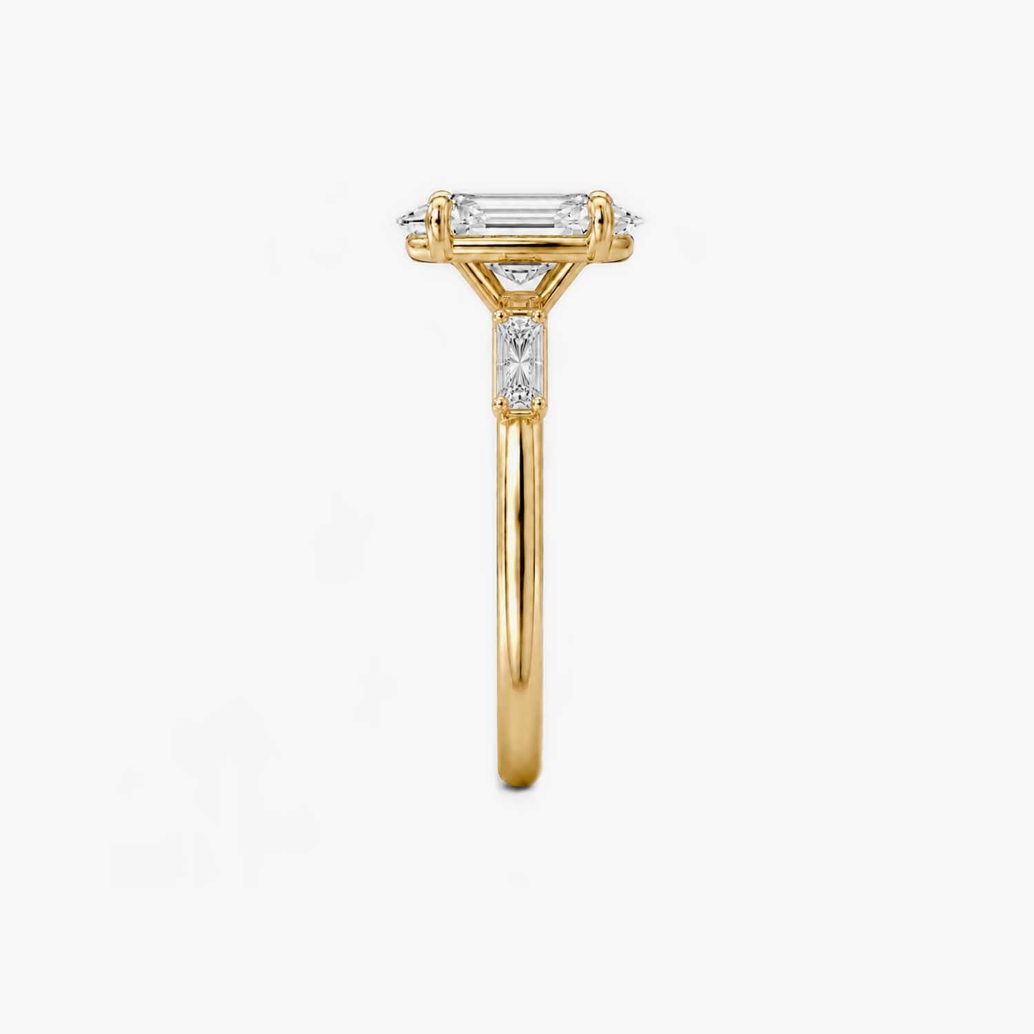 The Edge Emerald Cut Three-Stone Solitaire Ring