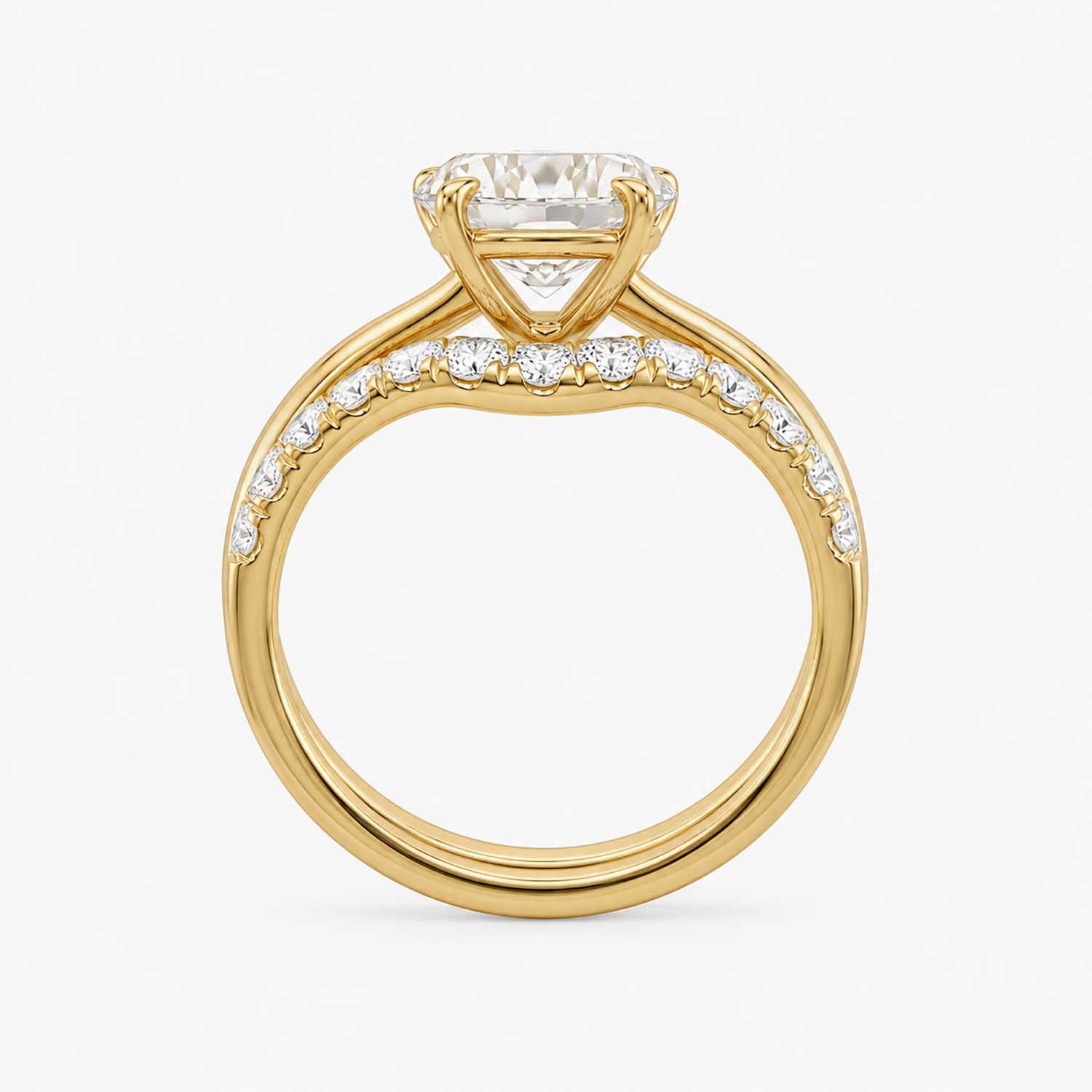 The Lumiere Duo Oval Solitaire Ring Set