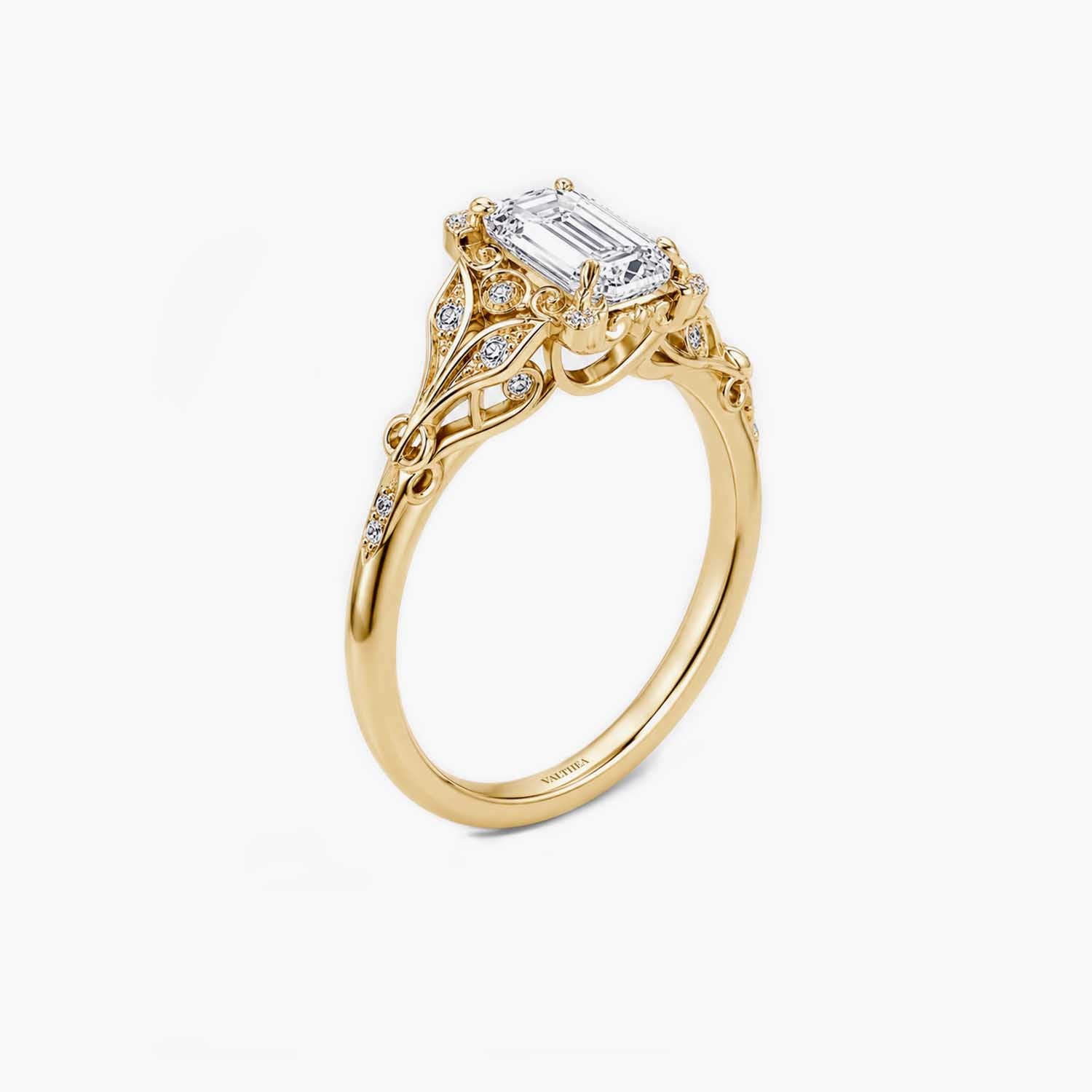 The Clementia Lumiere Radiant Cut Filigree Royal Power Ring