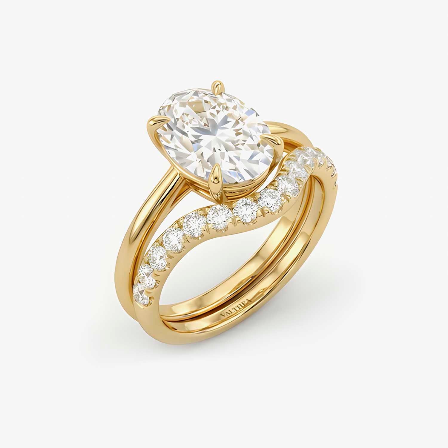 The Lumiere Duo Oval Solitaire Ring Set