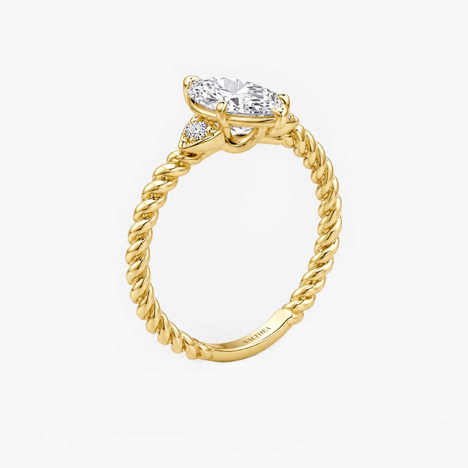 The Cordis Marquise Rope Solitaire Ring
