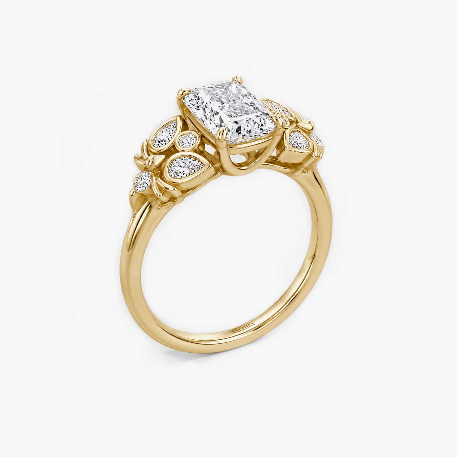 The Filigree Lumiere Emerald Cut Solitaire Ring