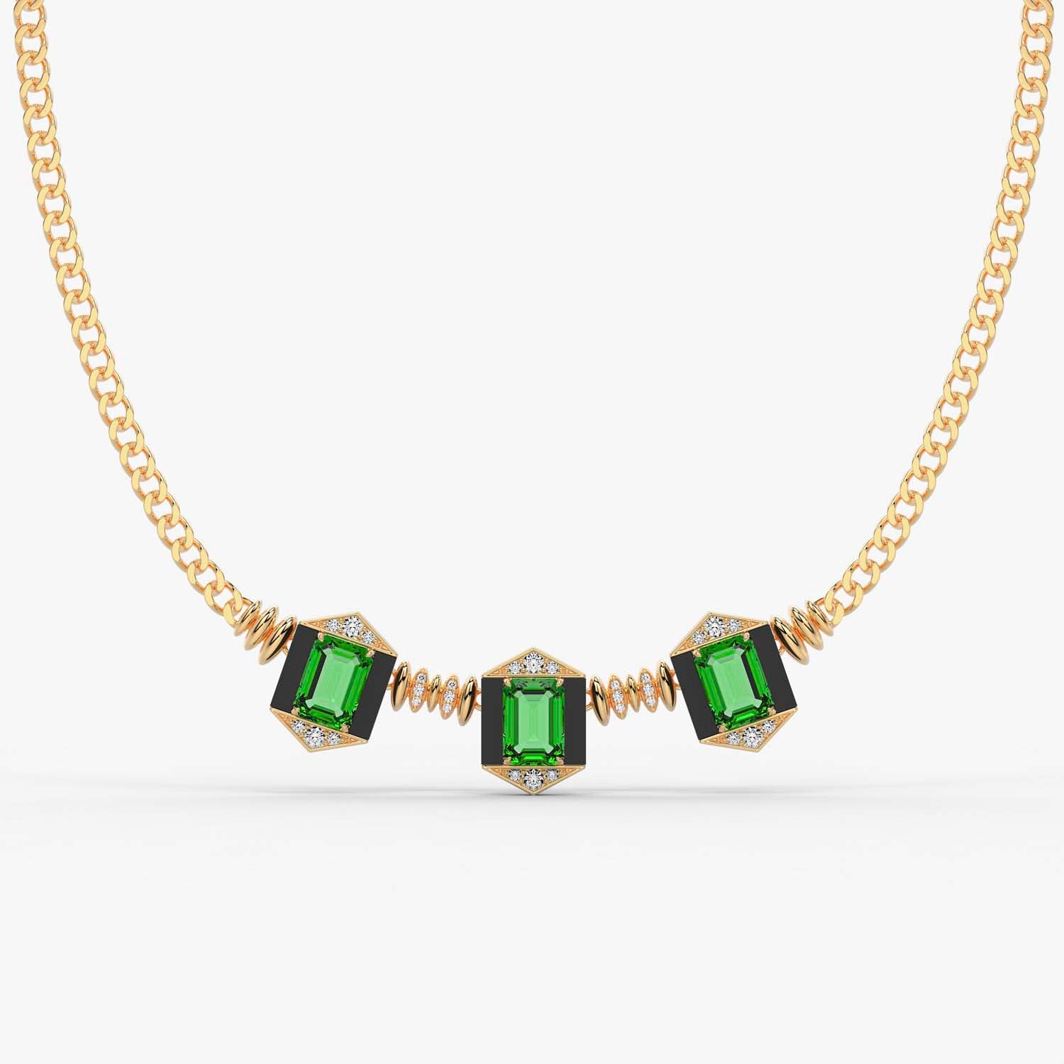 The Tri-Gem Collar Necklace