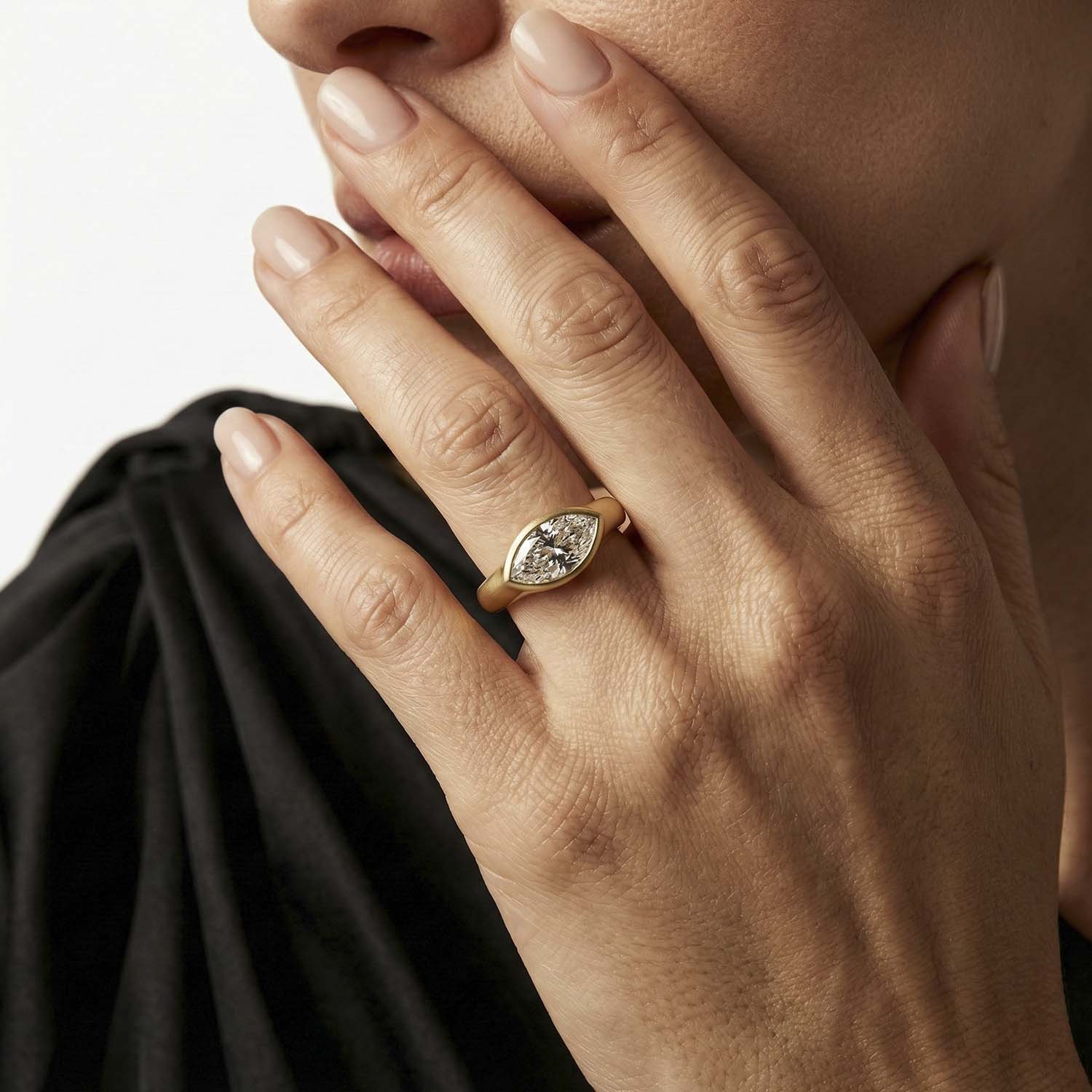 The Modern Marquise Bezel Ring
