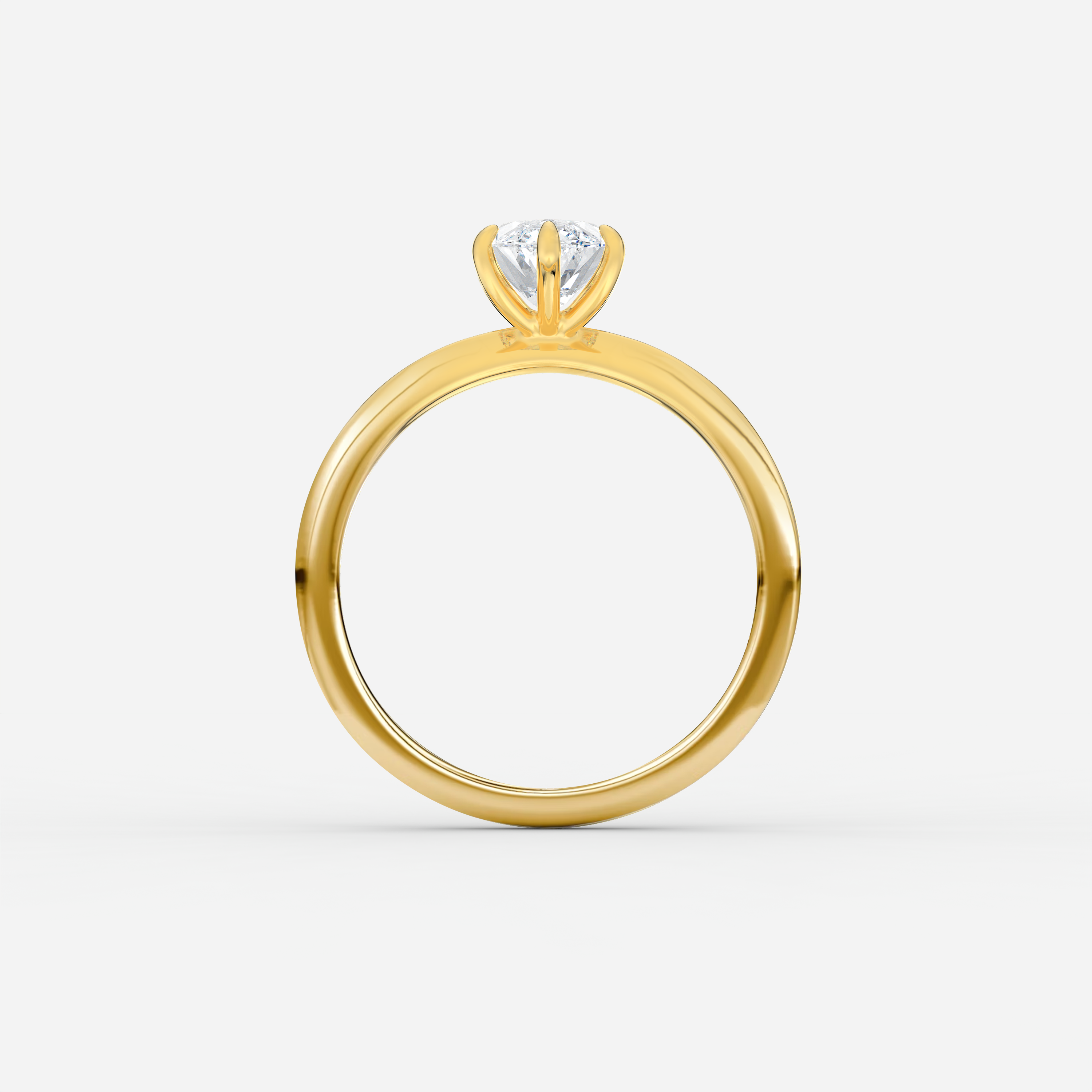The Signature Round Brilliant Yellow Gold Engagement Ring