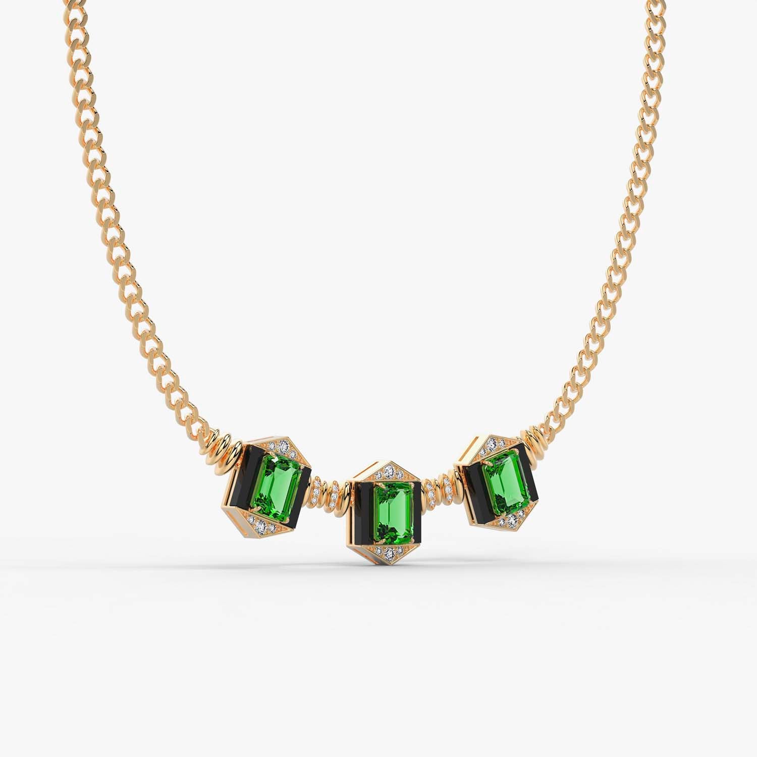 The Tri-Gem Collar Necklace