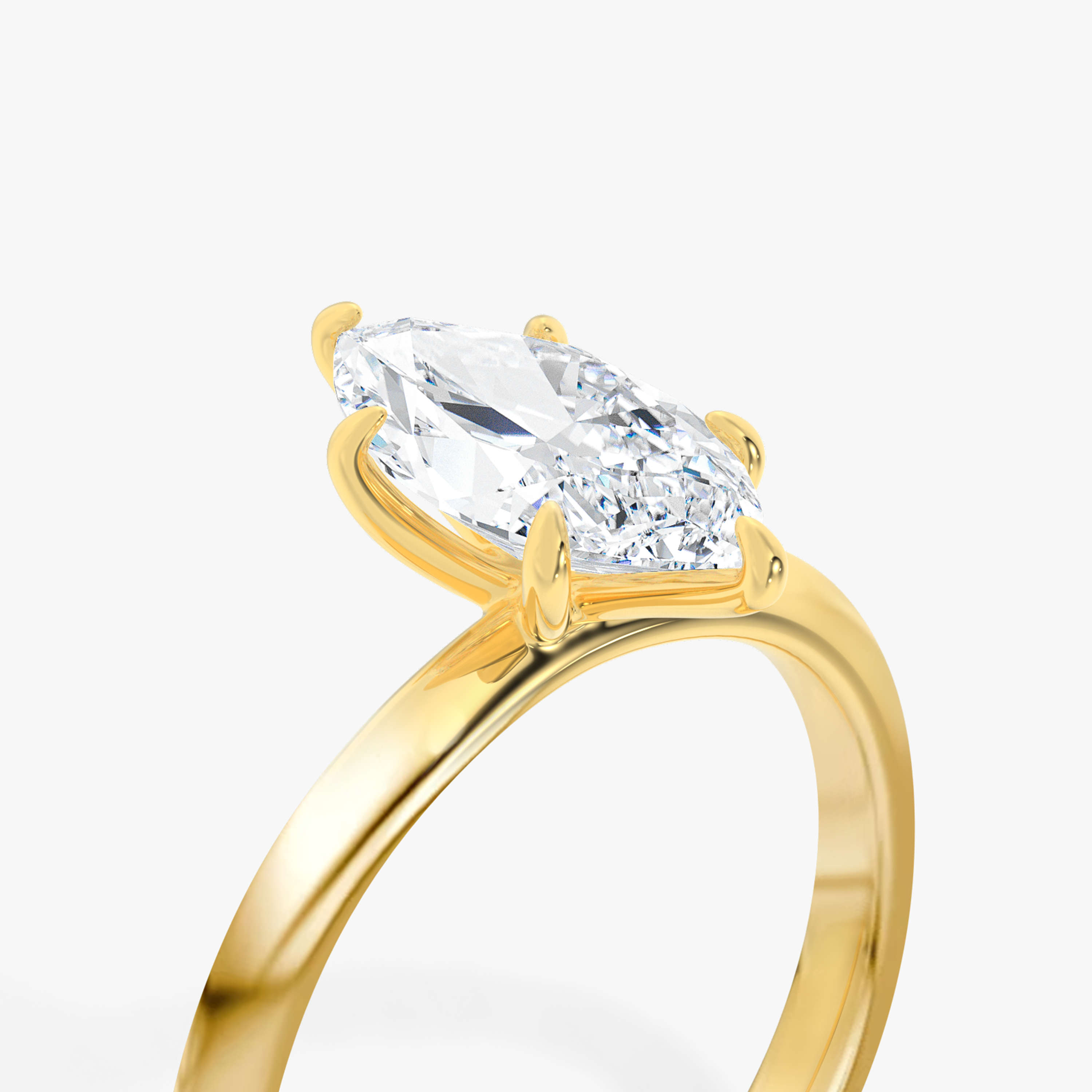 The Signature Round Brilliant Yellow Gold Engagement Ring