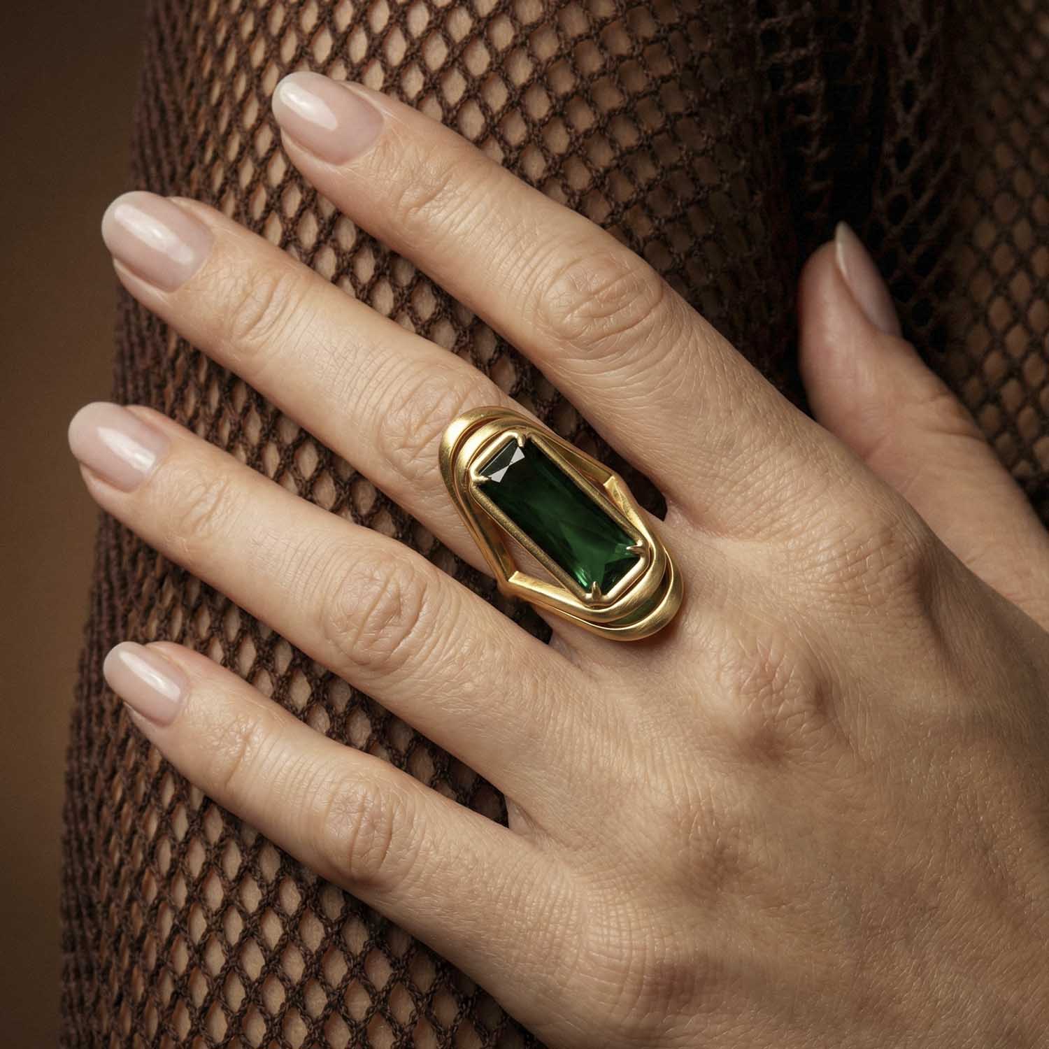The Deco Sentinel Ring