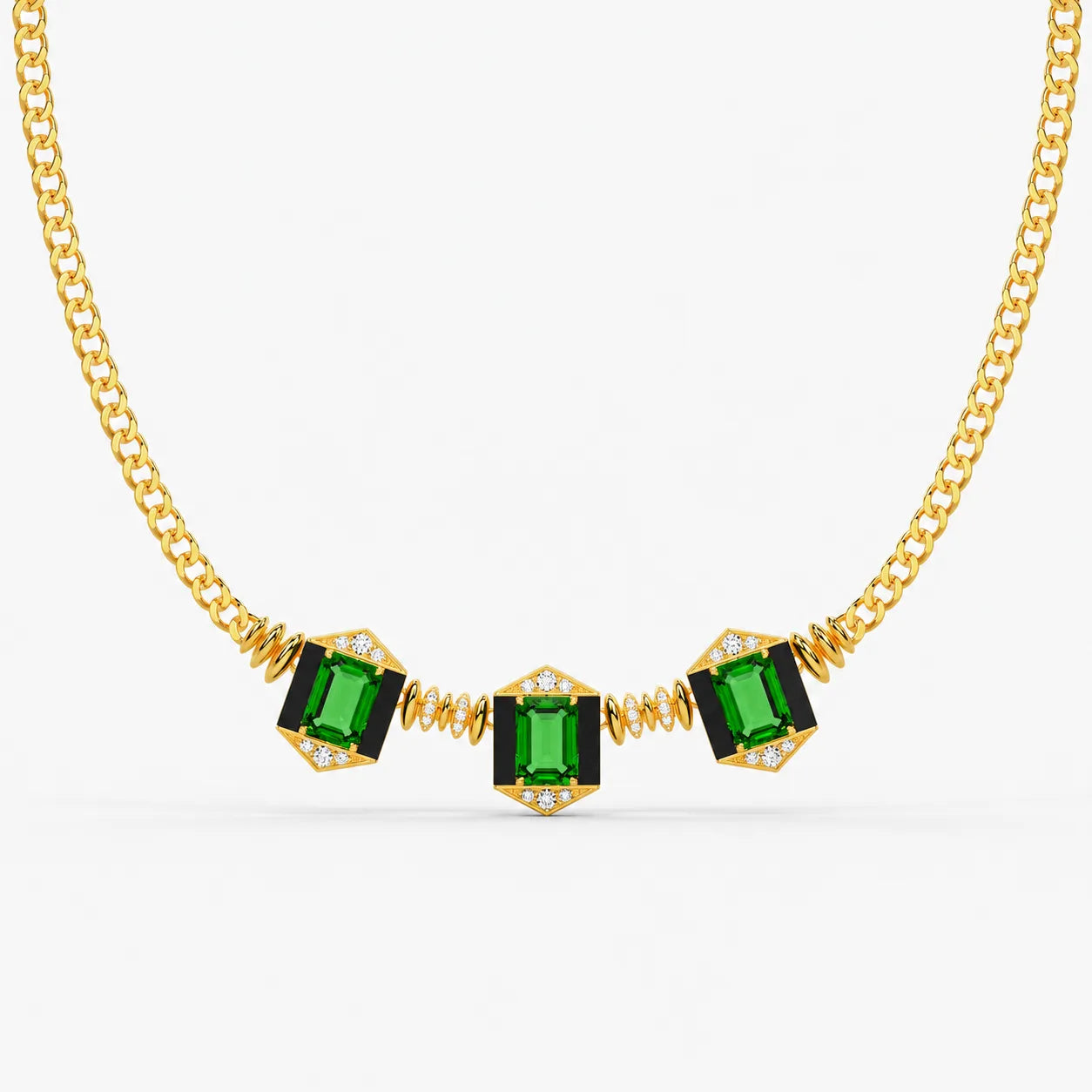 The Tri-Gem Collar Necklace