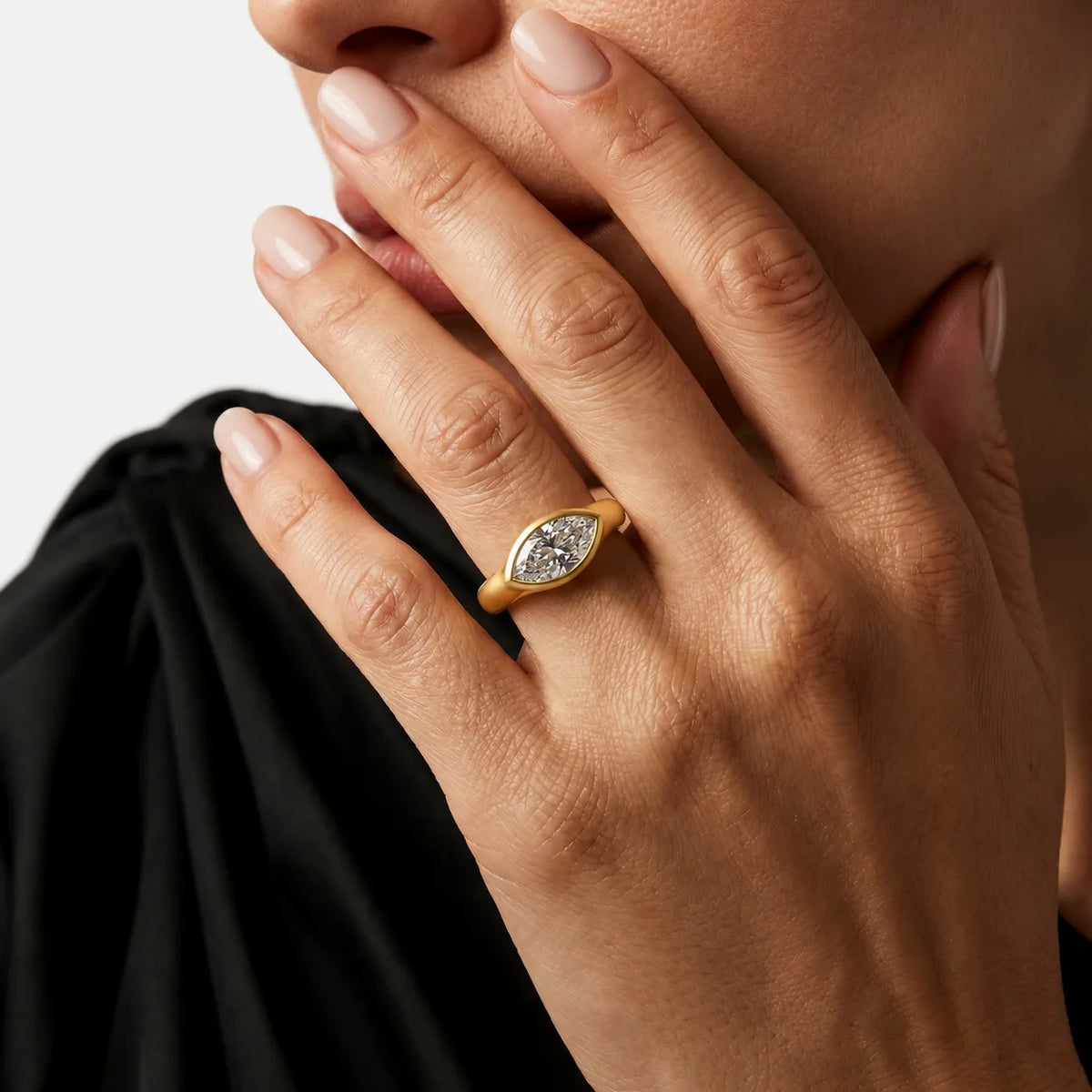 The Modern Marquise Bezel Ring