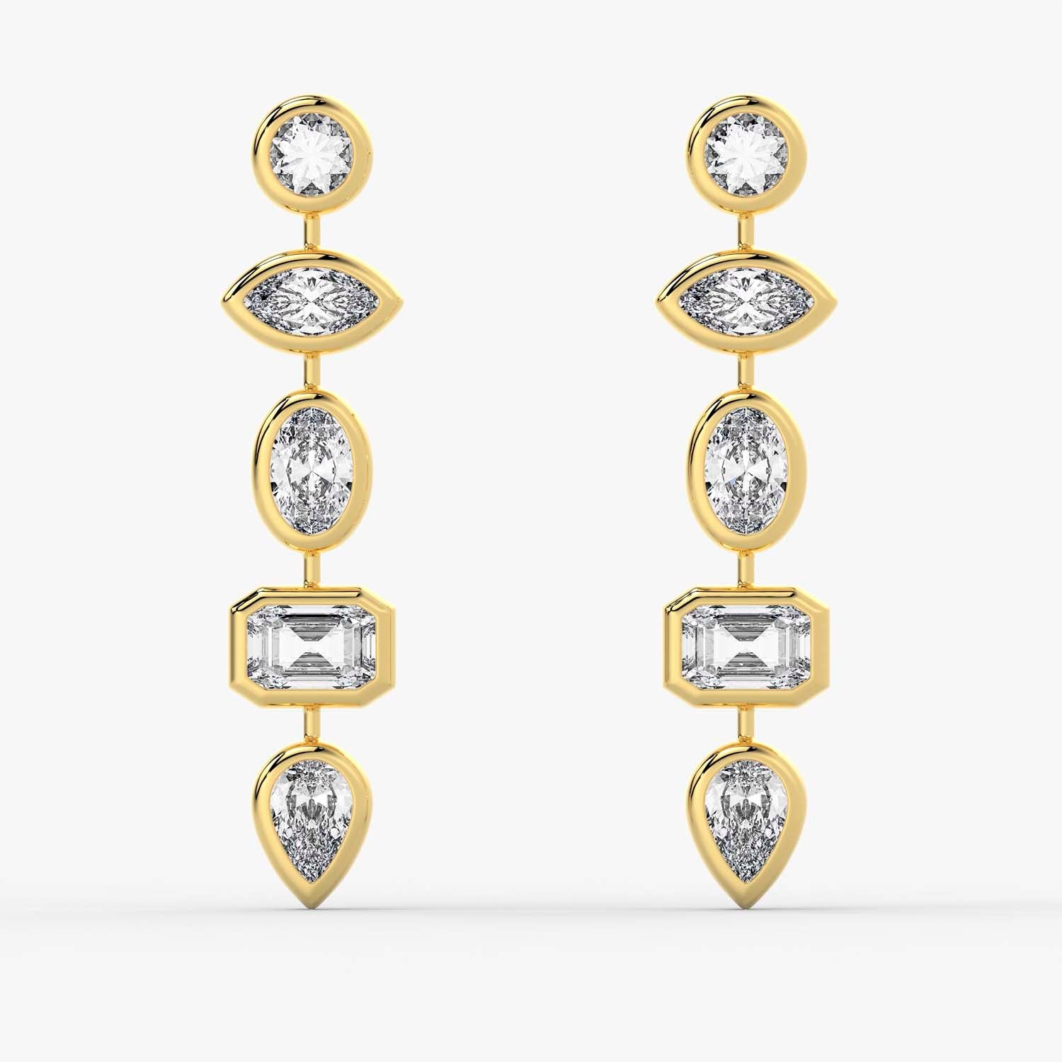 The Cascade Bezel Earrings