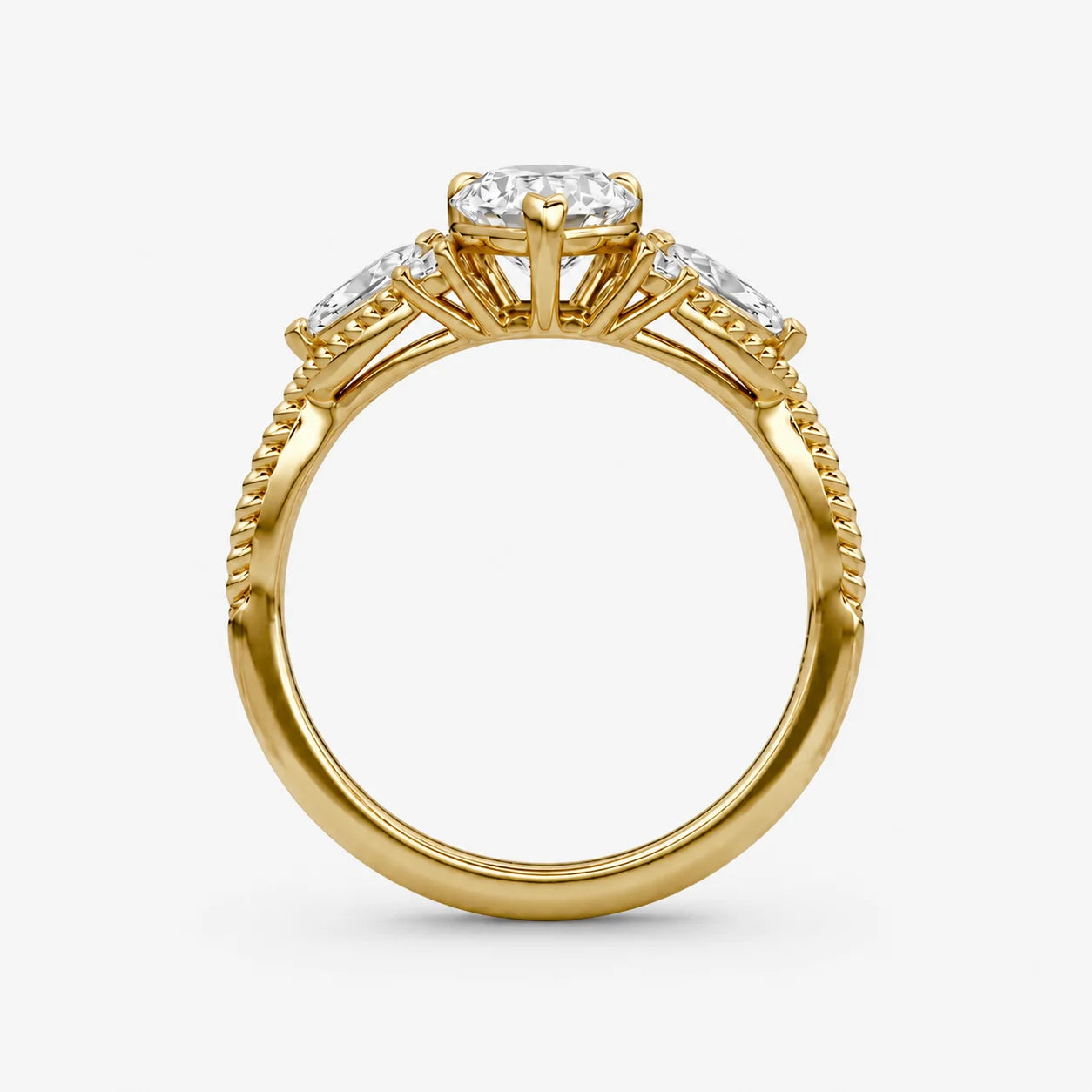 The Astra Bind Pear Solitaire Ring