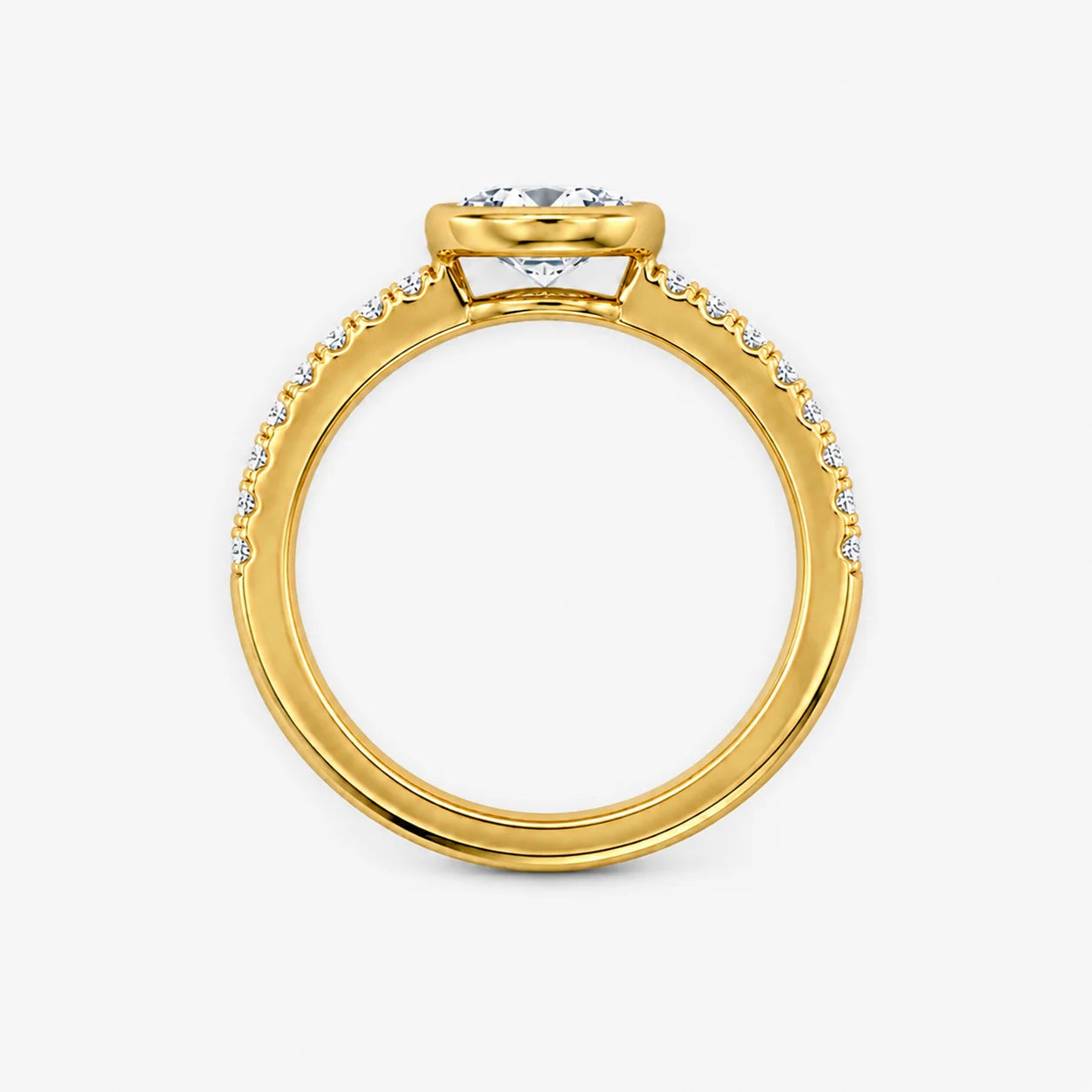 The Lux Ordo Lumiere Oval Bezel Pave Ring
