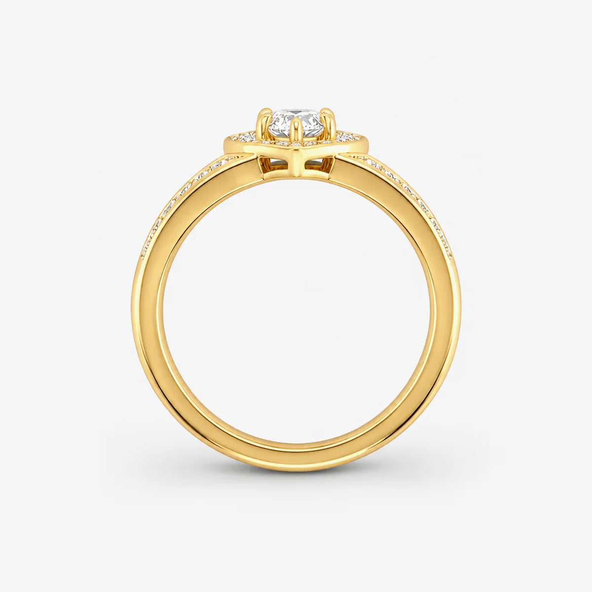 The Cor Lumiere Heart Solitaire Ring Set