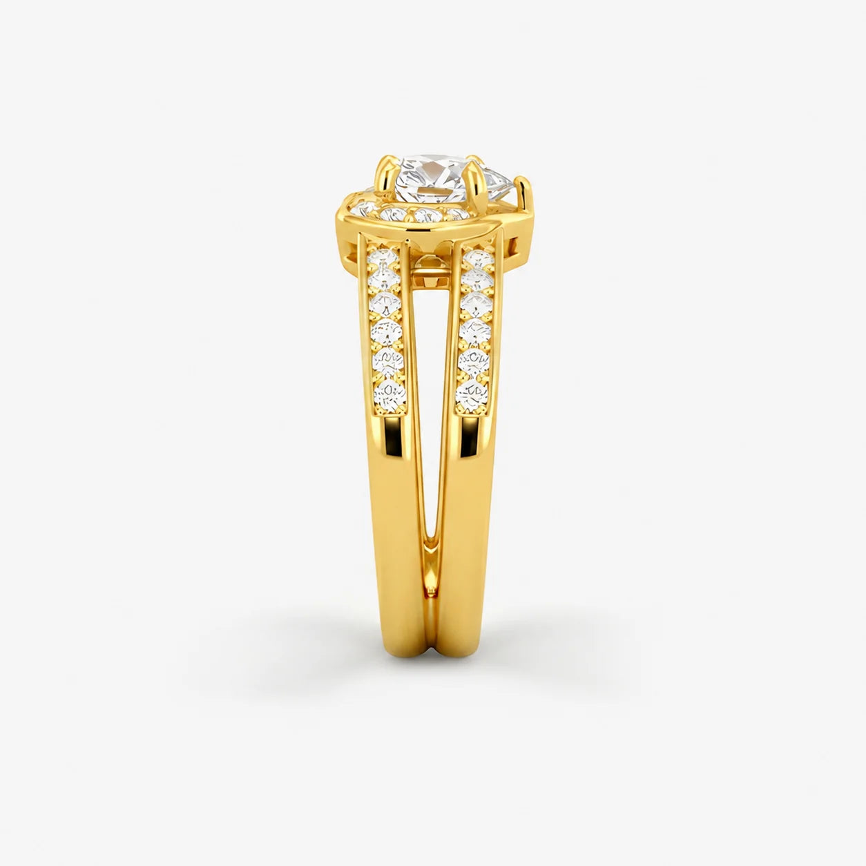 The Cor Lumiere Heart Solitaire Ring Set